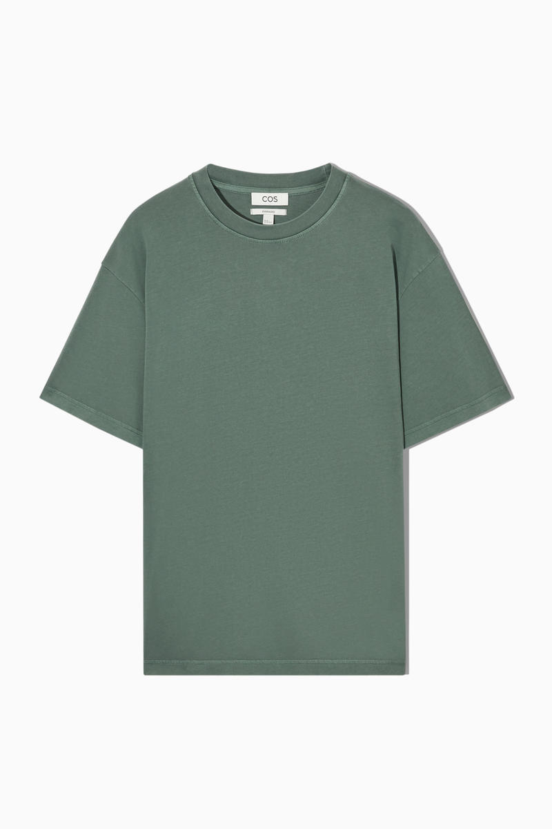 Oversized Cotton T-Shirt in Green