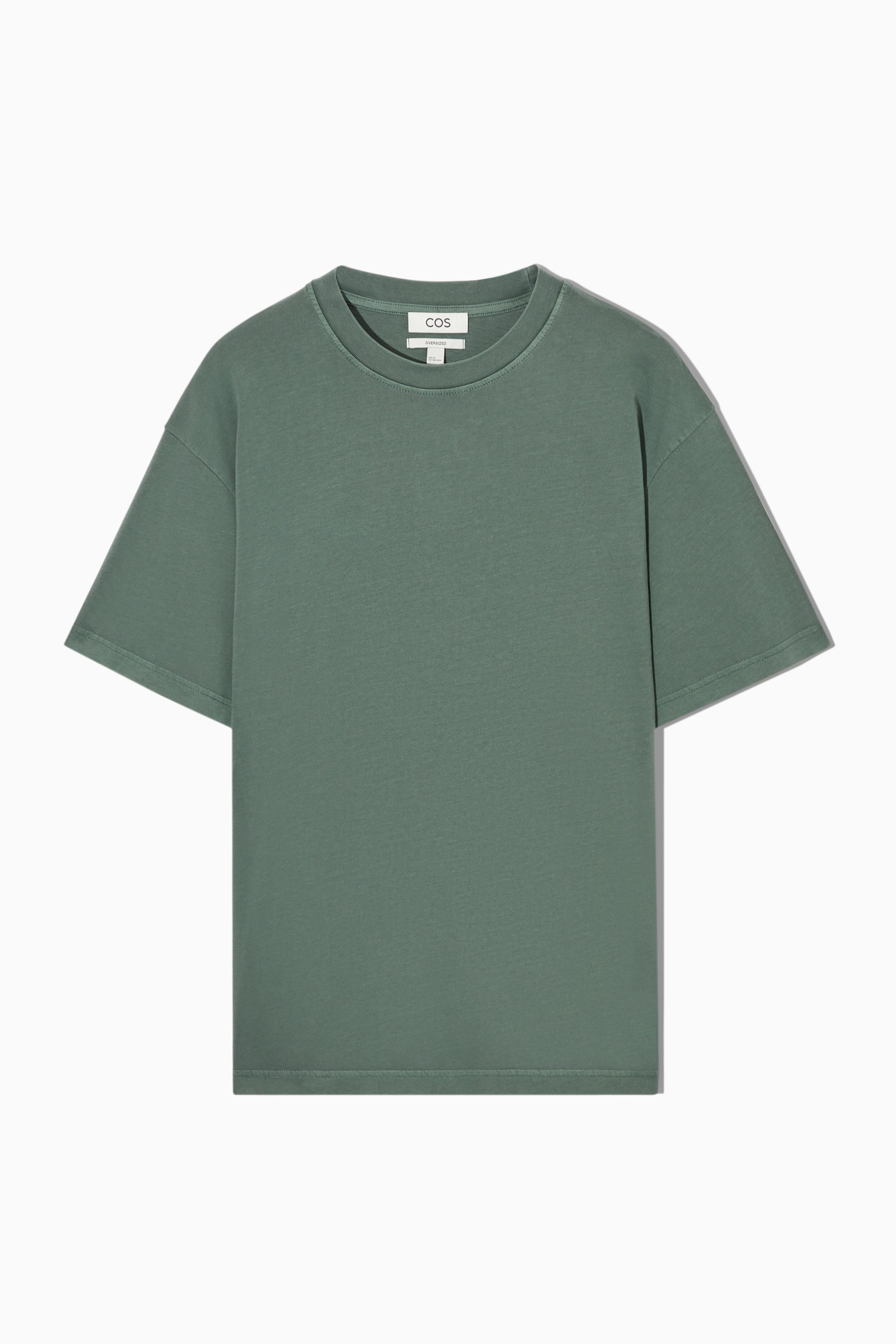 OVERSIZED COTTON T-SHIRT - WHITE / NAVY OVERSIZED COTTON T-SHIRT - WHITE / NAVY