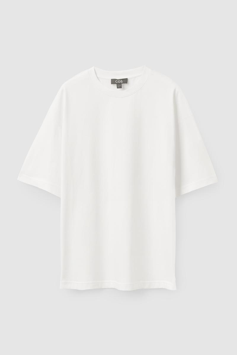 Cos Oversized T-shirt In Weiss
