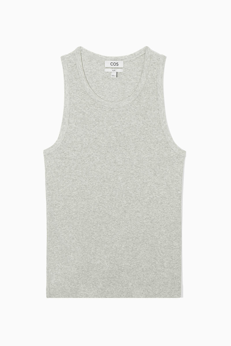 Slim Ribbed Cotton Tank Top