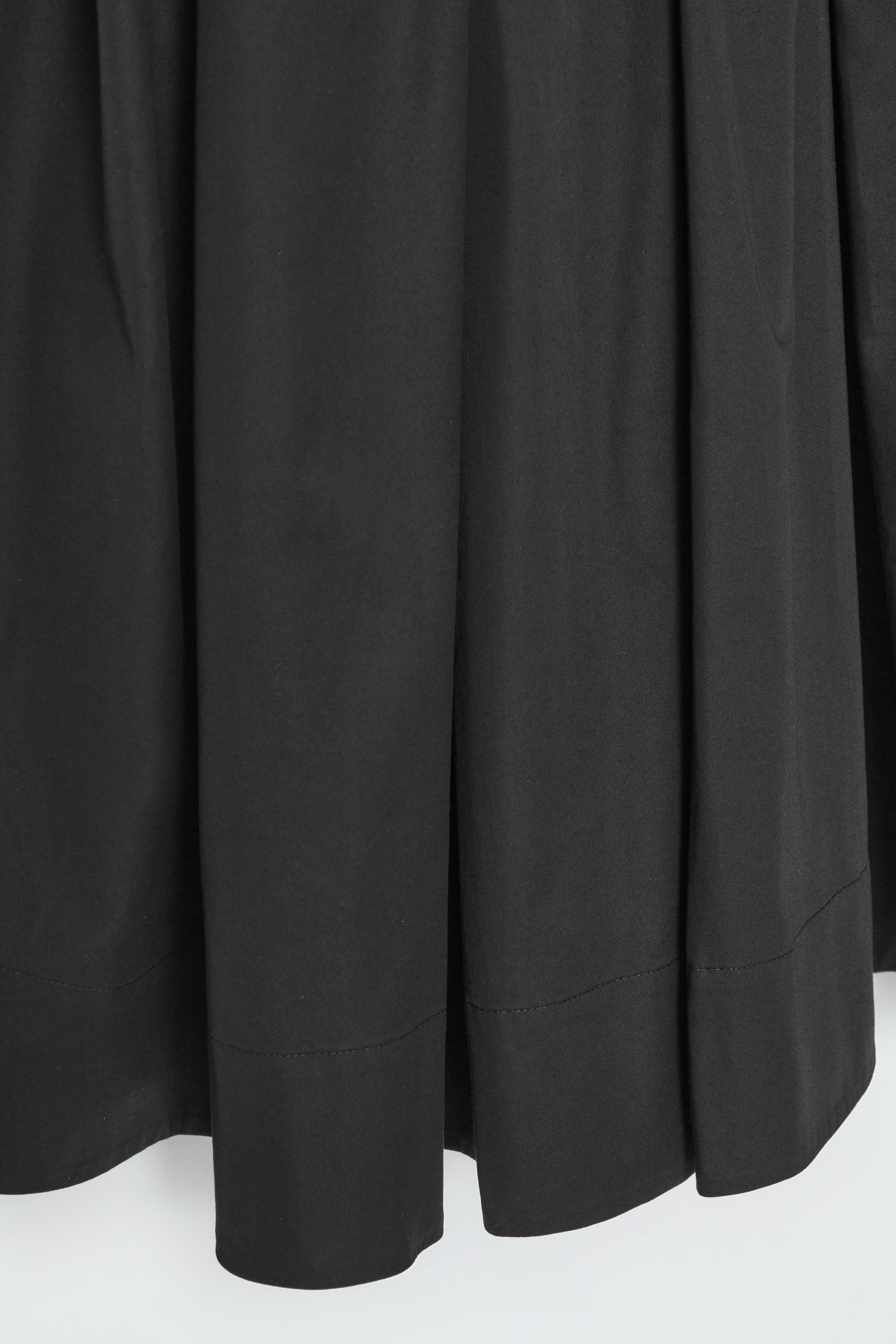 PLEATED COTTON MINI DRESS - BLACK | COS