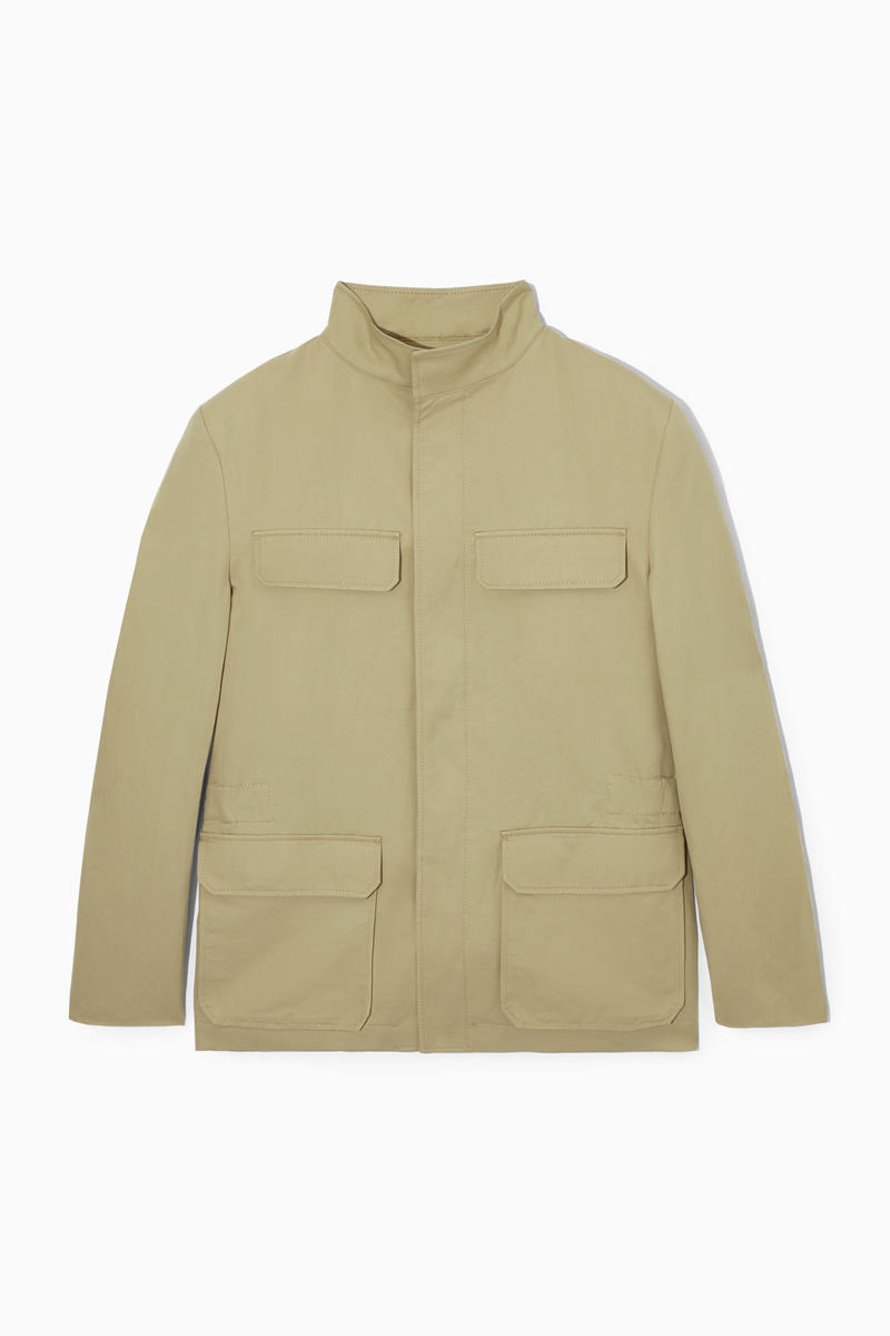 Linen Field Jacket in Beige