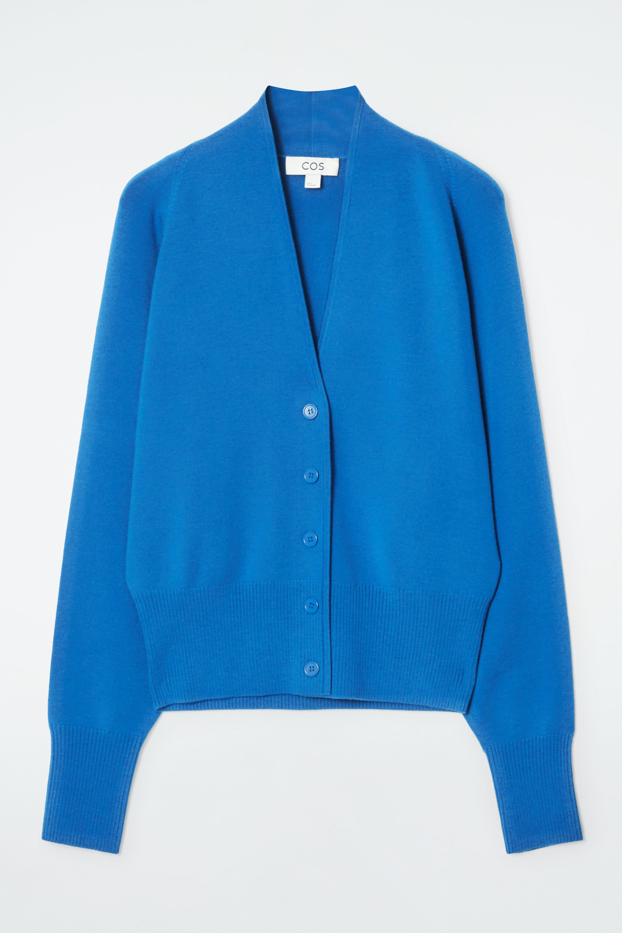 wool cos cardigan blue