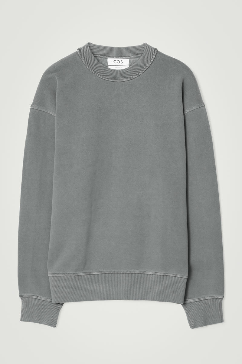 Faded Mock-Neck Sweatshirt