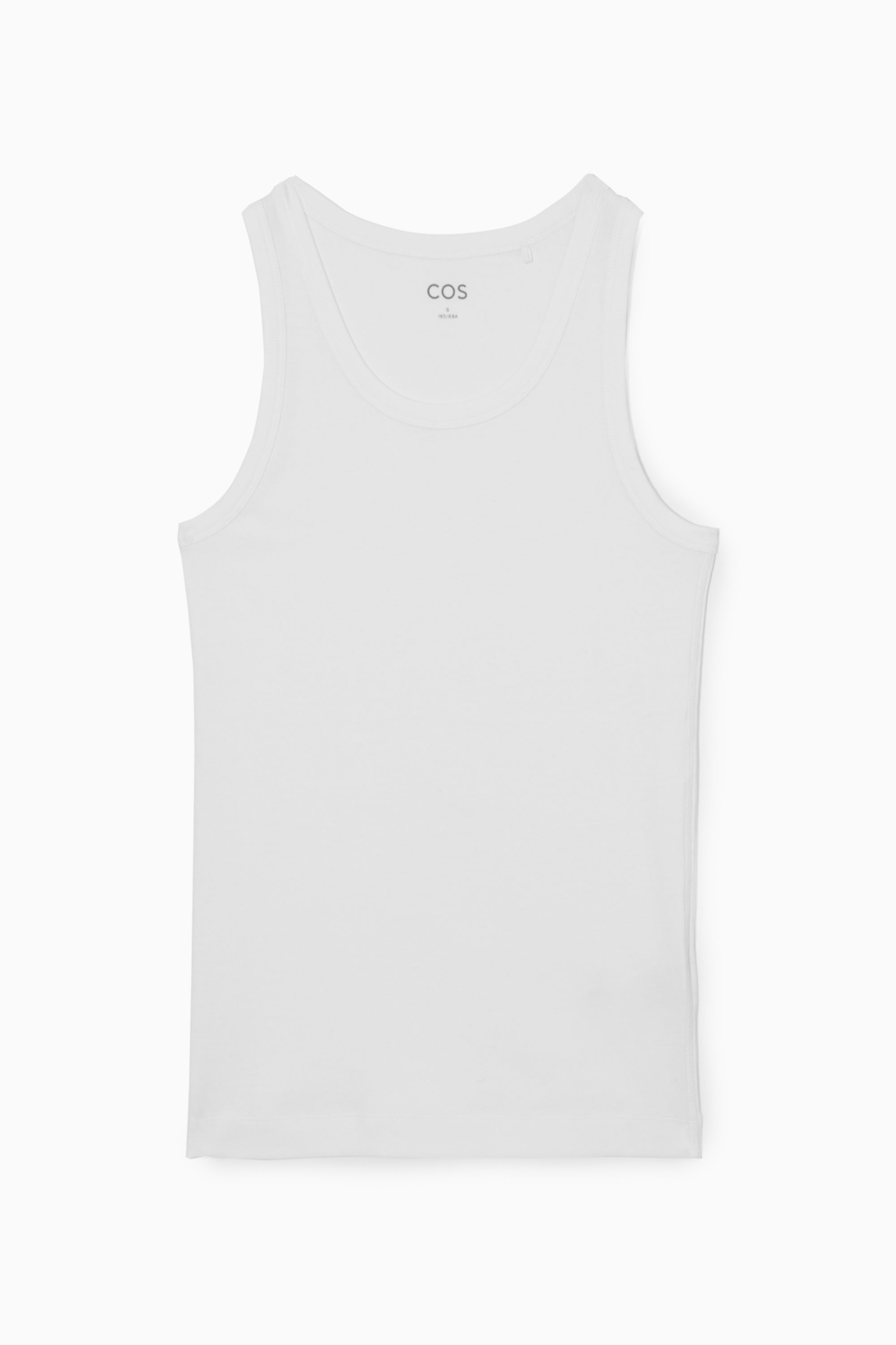 RIBBED TANK TOP - WHITE | COS