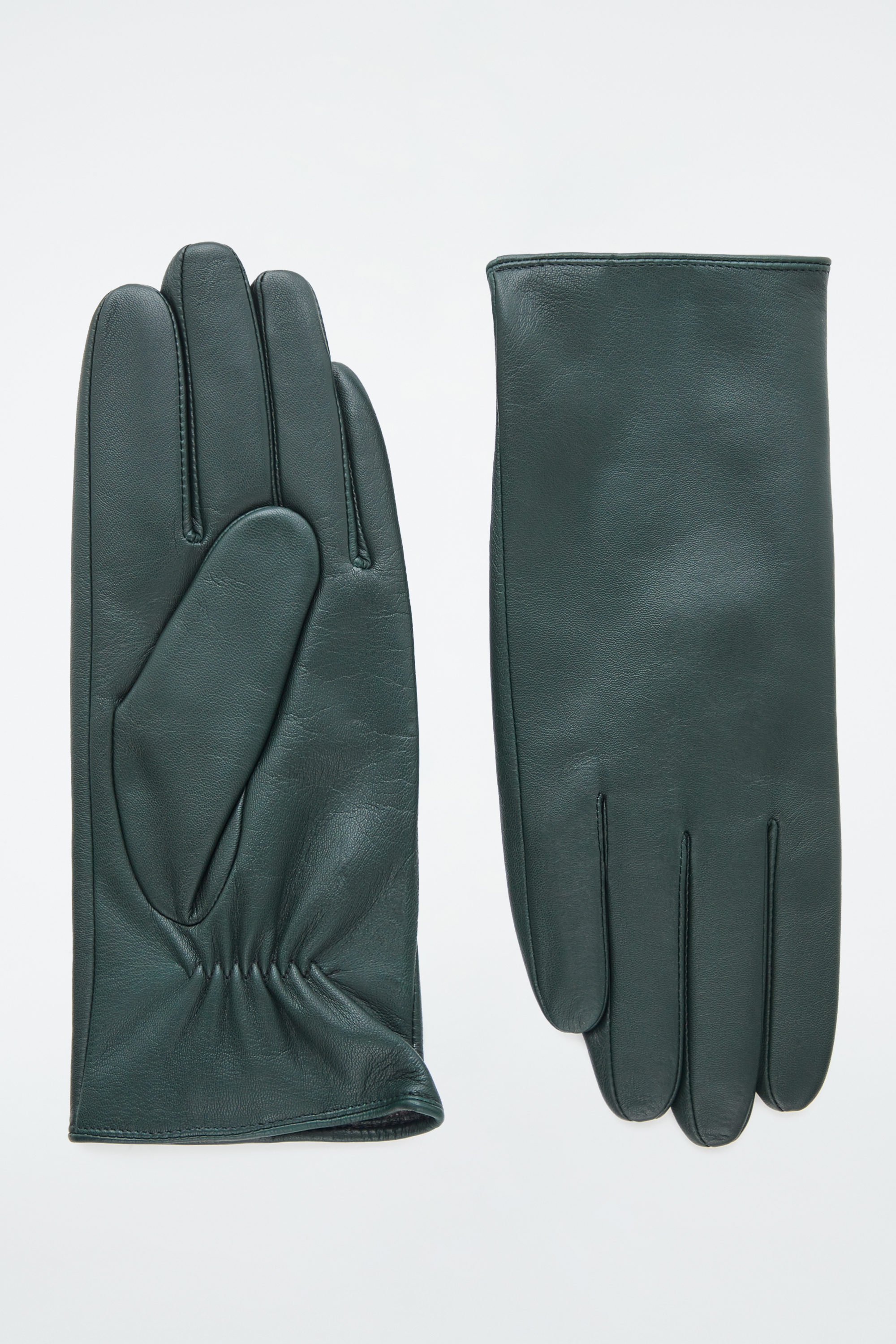 CASHMERE-LINED LEATHER GLOVES - BLACK | COS US