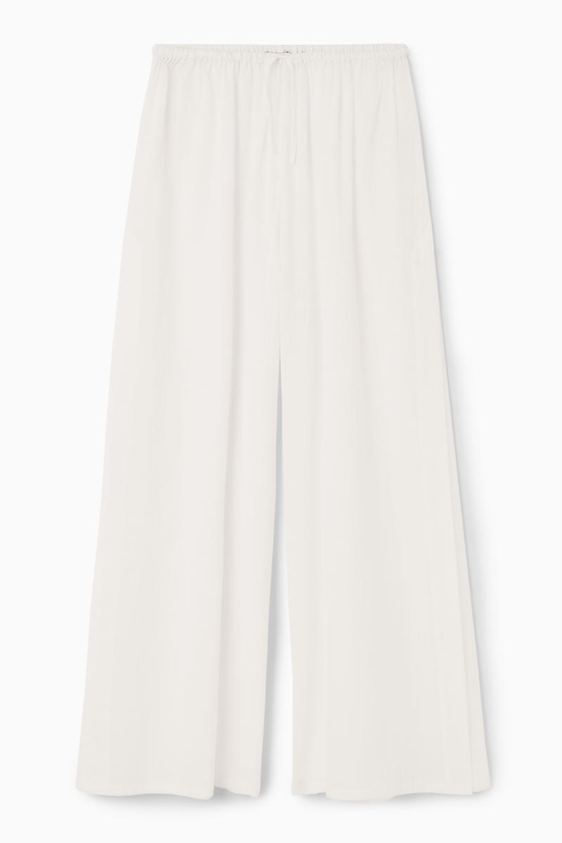 Semi-Sheer Drawstring Trousers