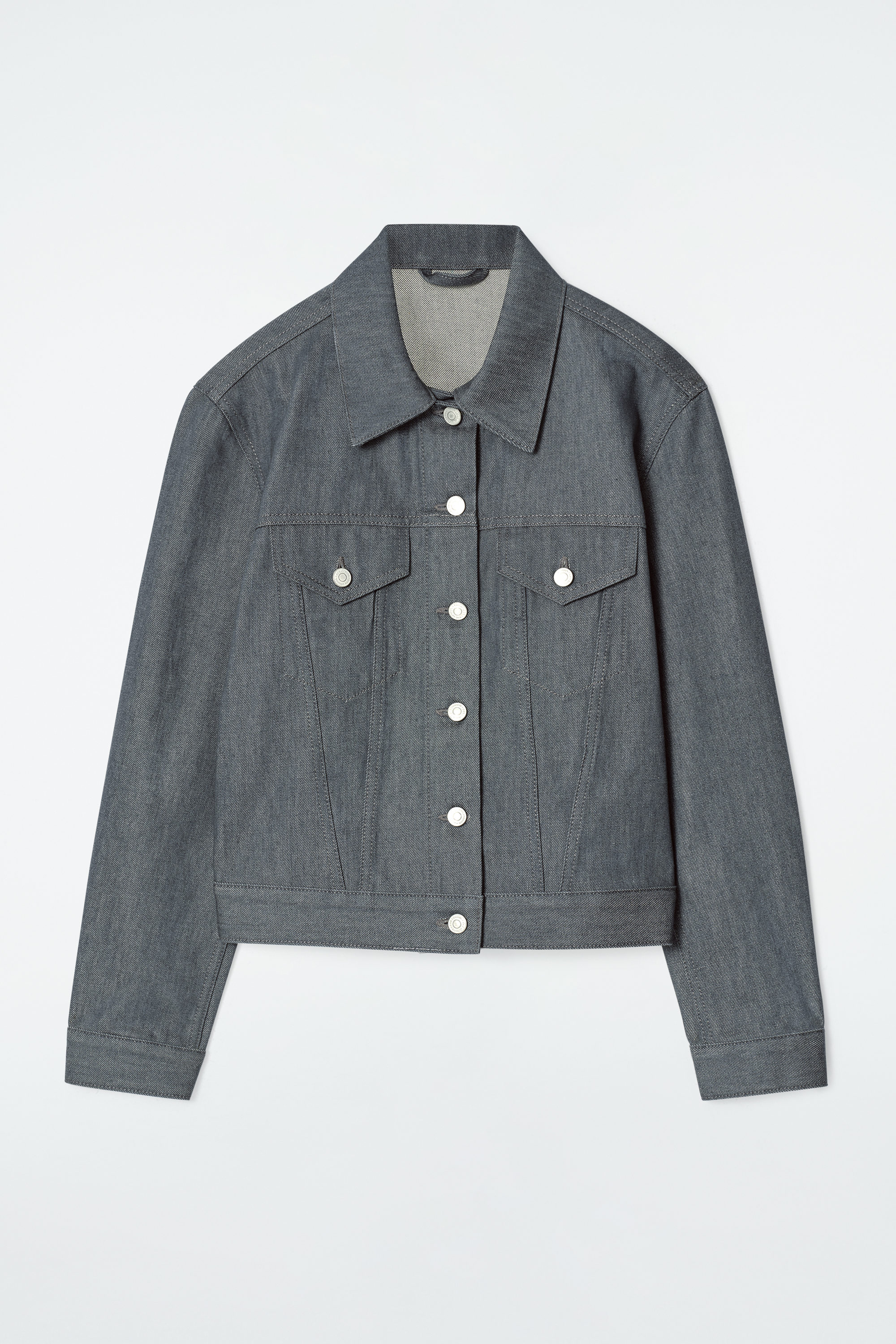 OVERSIZED RAW DENIM JACKET - RAW GRAY | COS US