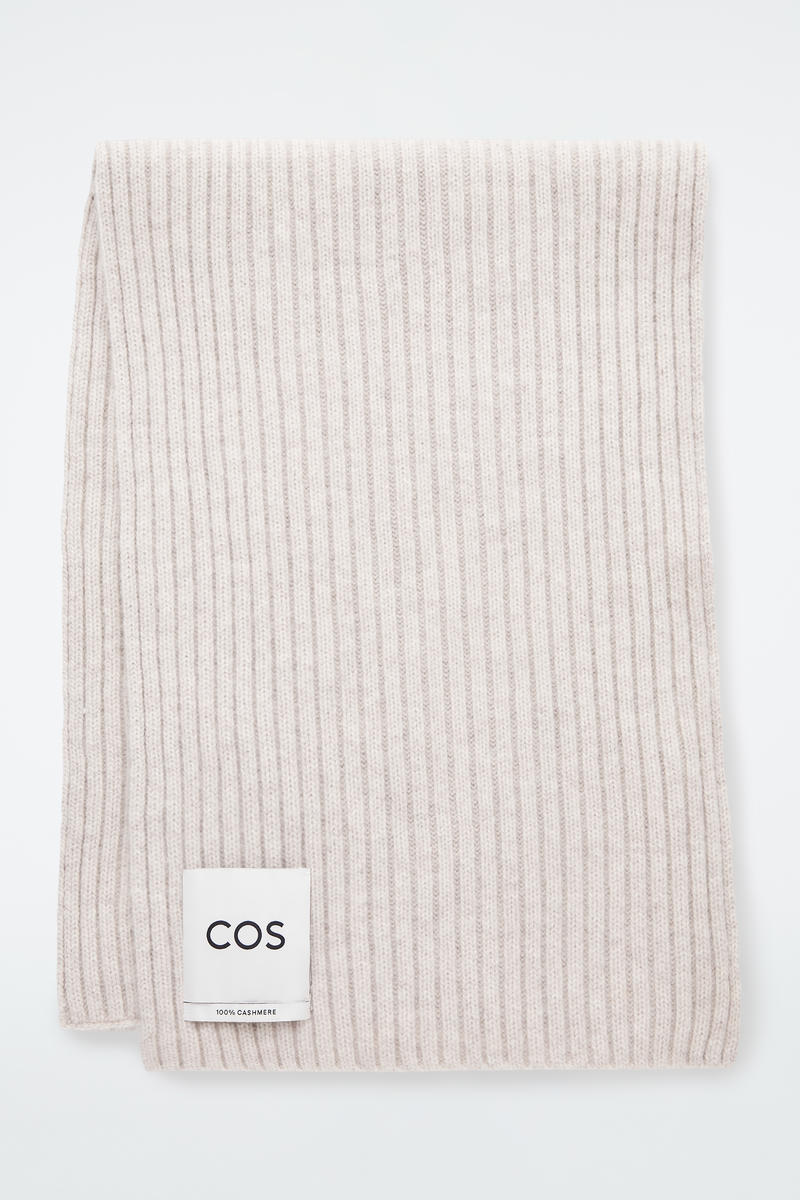 Chunky Ribbed Pure Cashmere Scarf