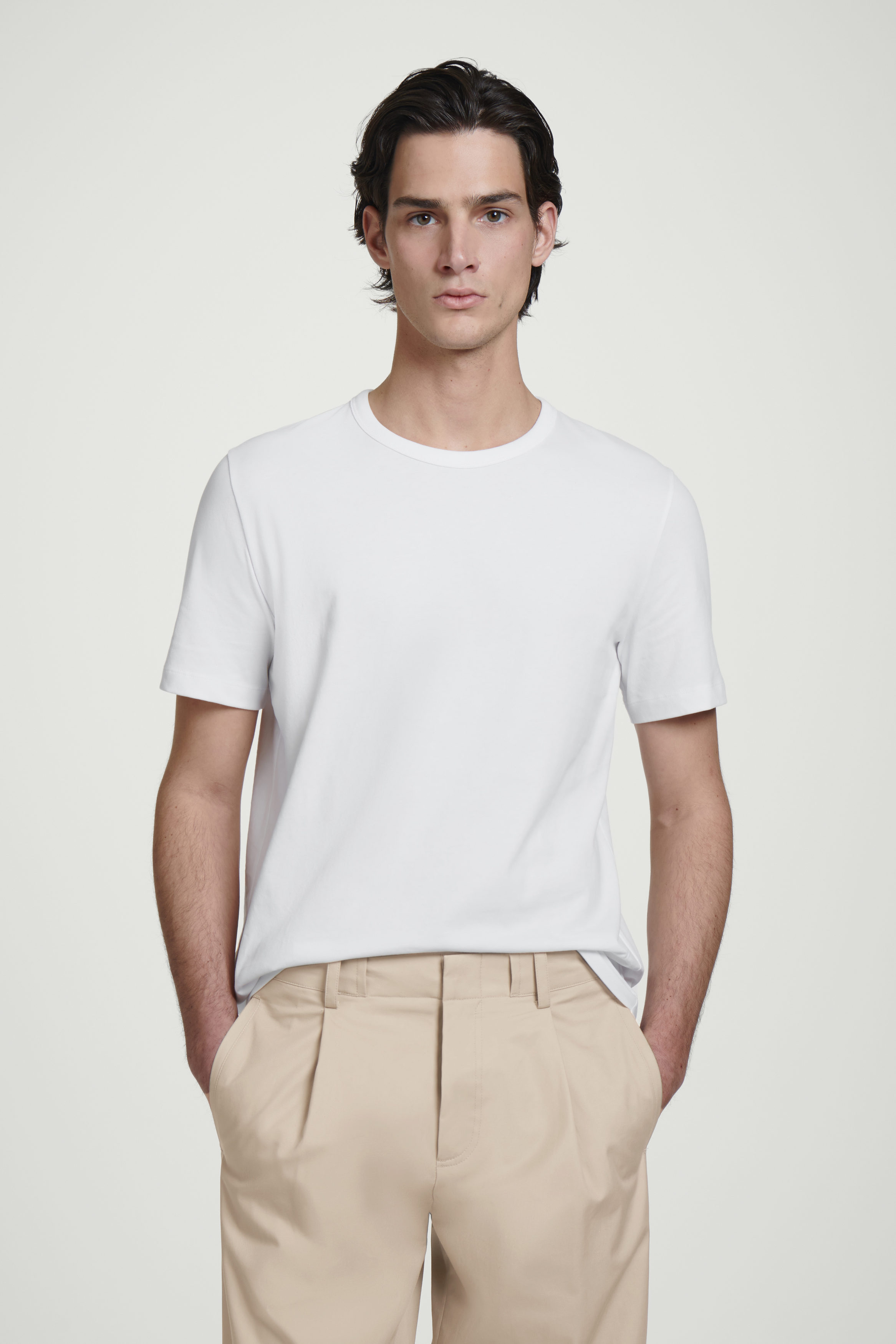 BRUSHED-COTTON SHIRT - WHITE | COS