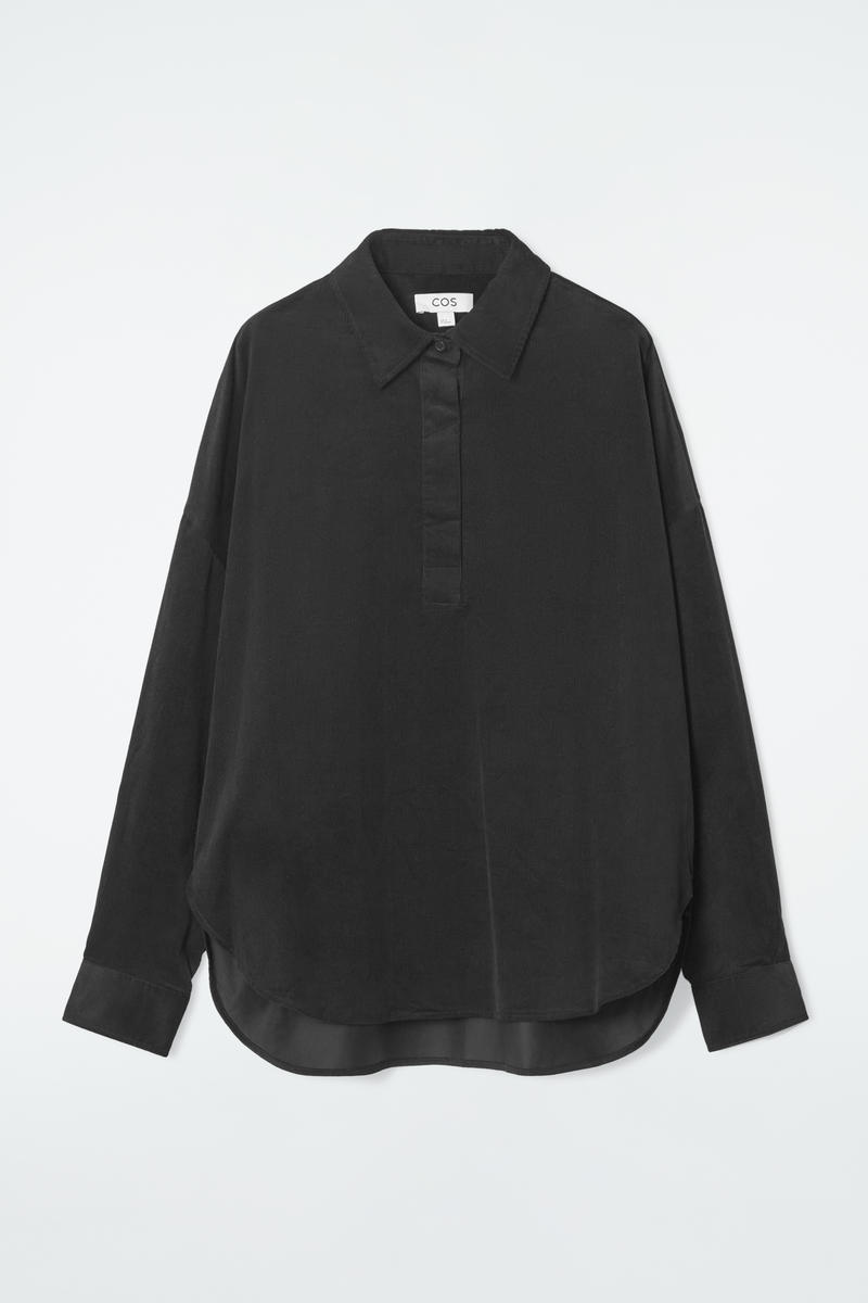 Corduroy Half-Placket Shirt