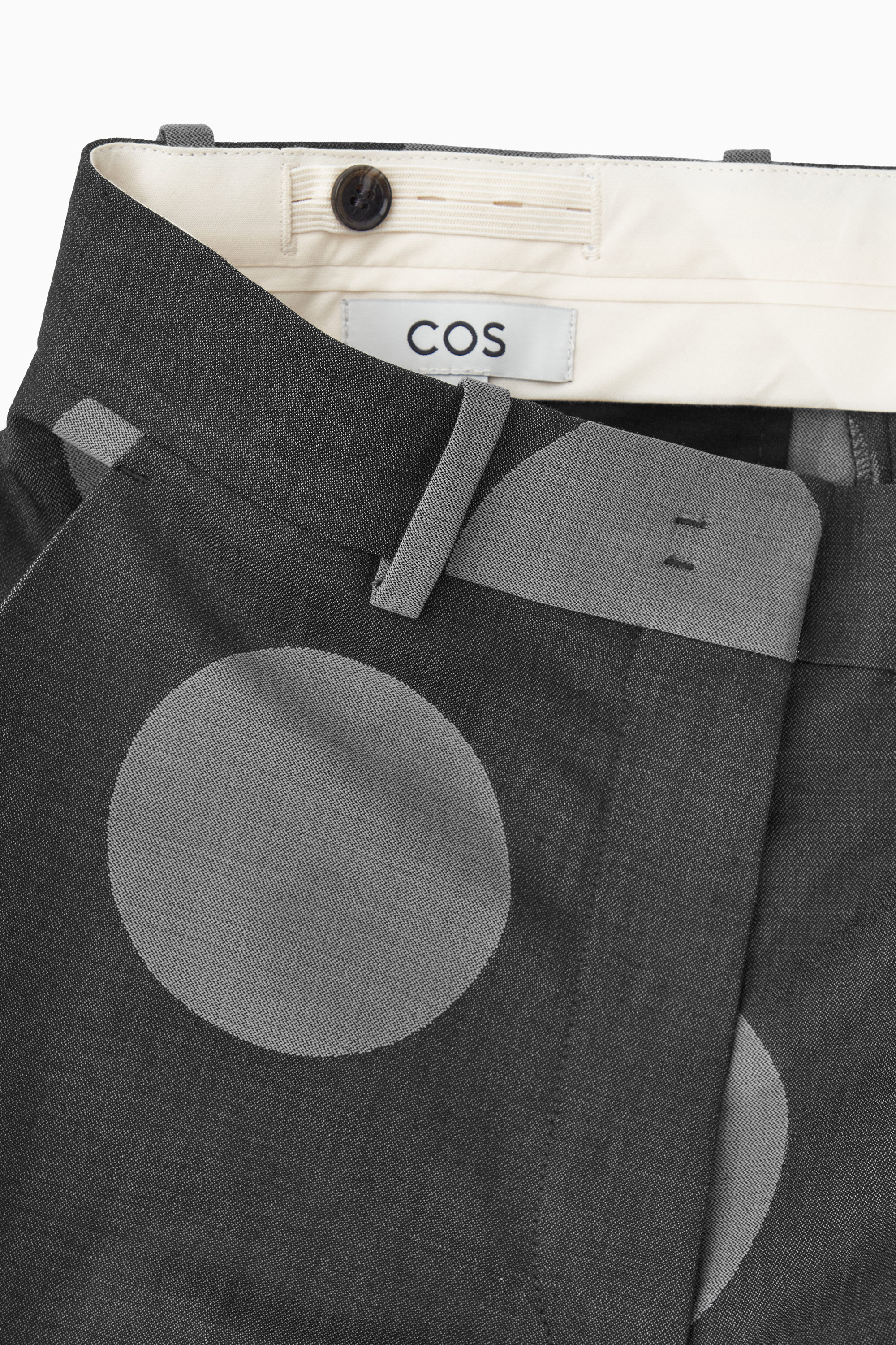PEARL DOT PANTS グレー　0サイズ REGULAR POLKA-DOT STRAIGHT-LEG WOOL PANTS - GRAY / POLKA DOT