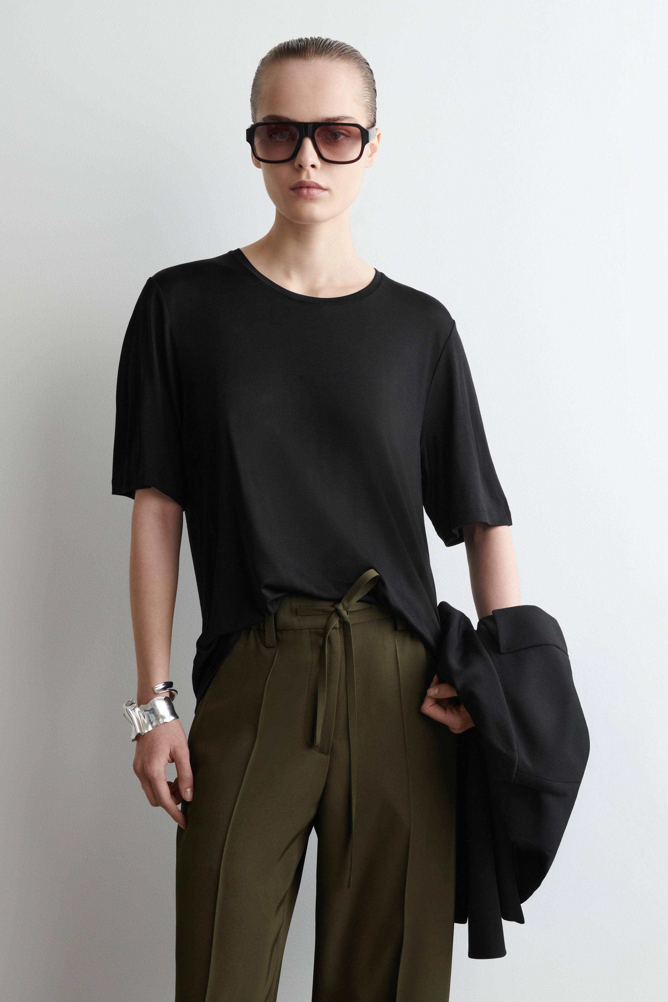 Tシャツ・カットソー BODE SS25 Black satin Maze blouse (MRF24SH022 BLACK) Bode Black Satin Maze Blouse | italist