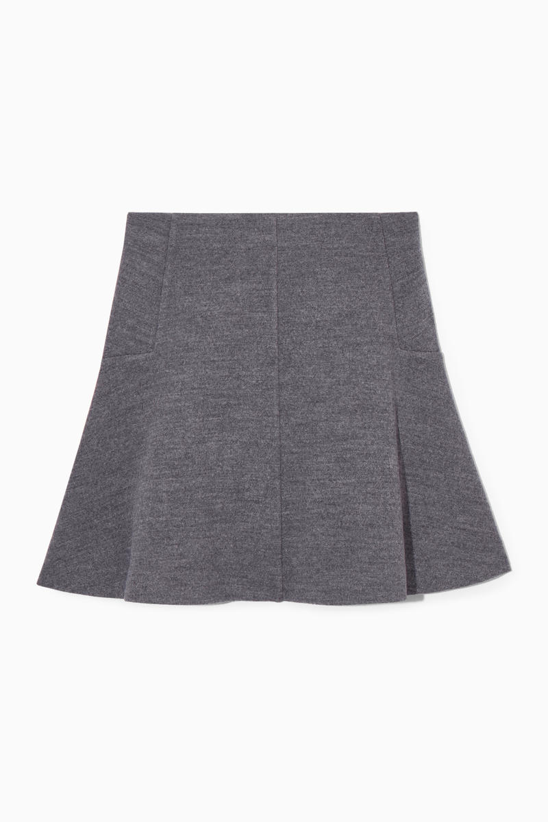 Boiled-Wool Mini Skirt