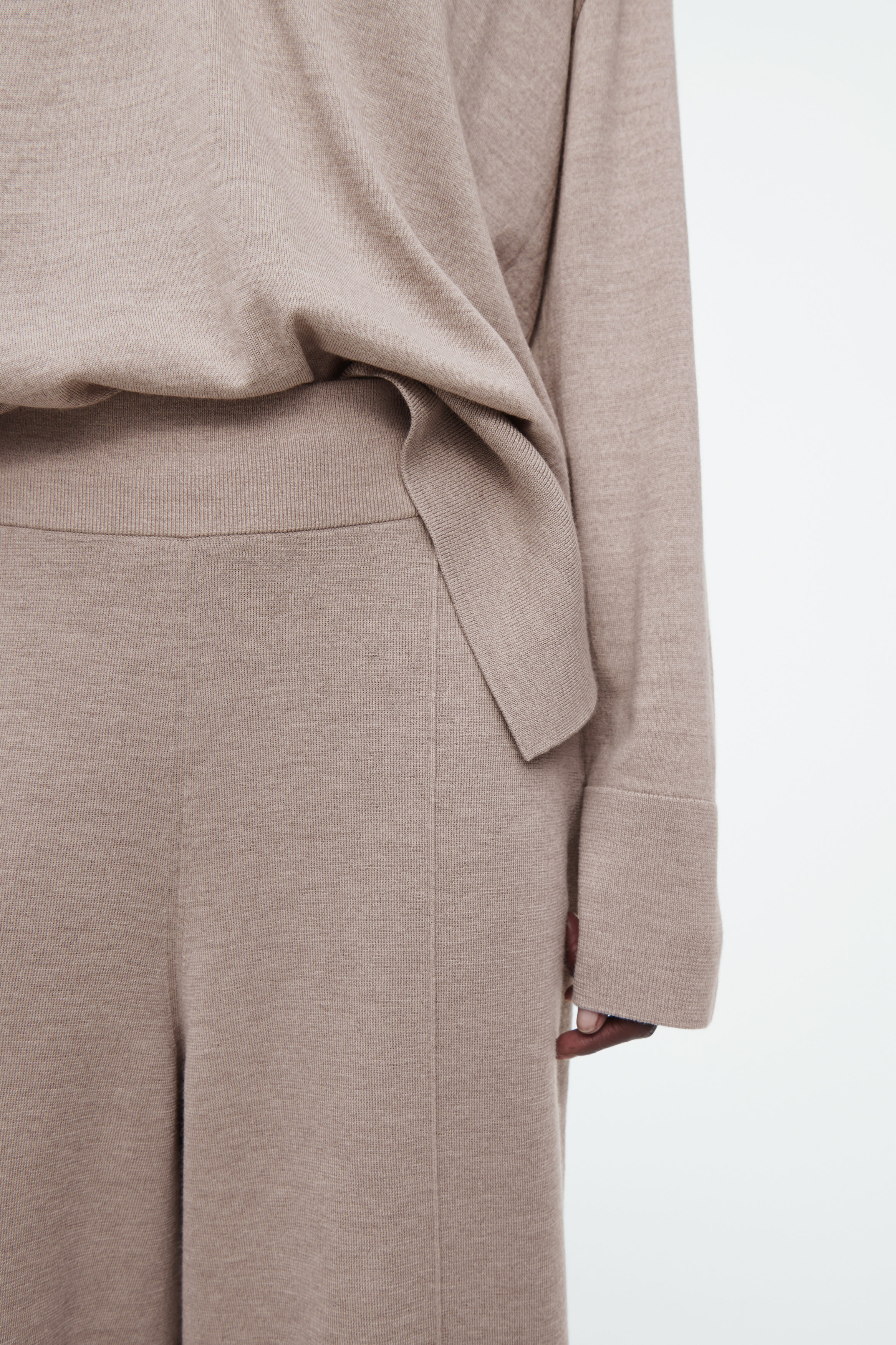 MERINO WOOL CULOTTES - BEIGE MERINO WOOL CULOTTES - BEIGE
