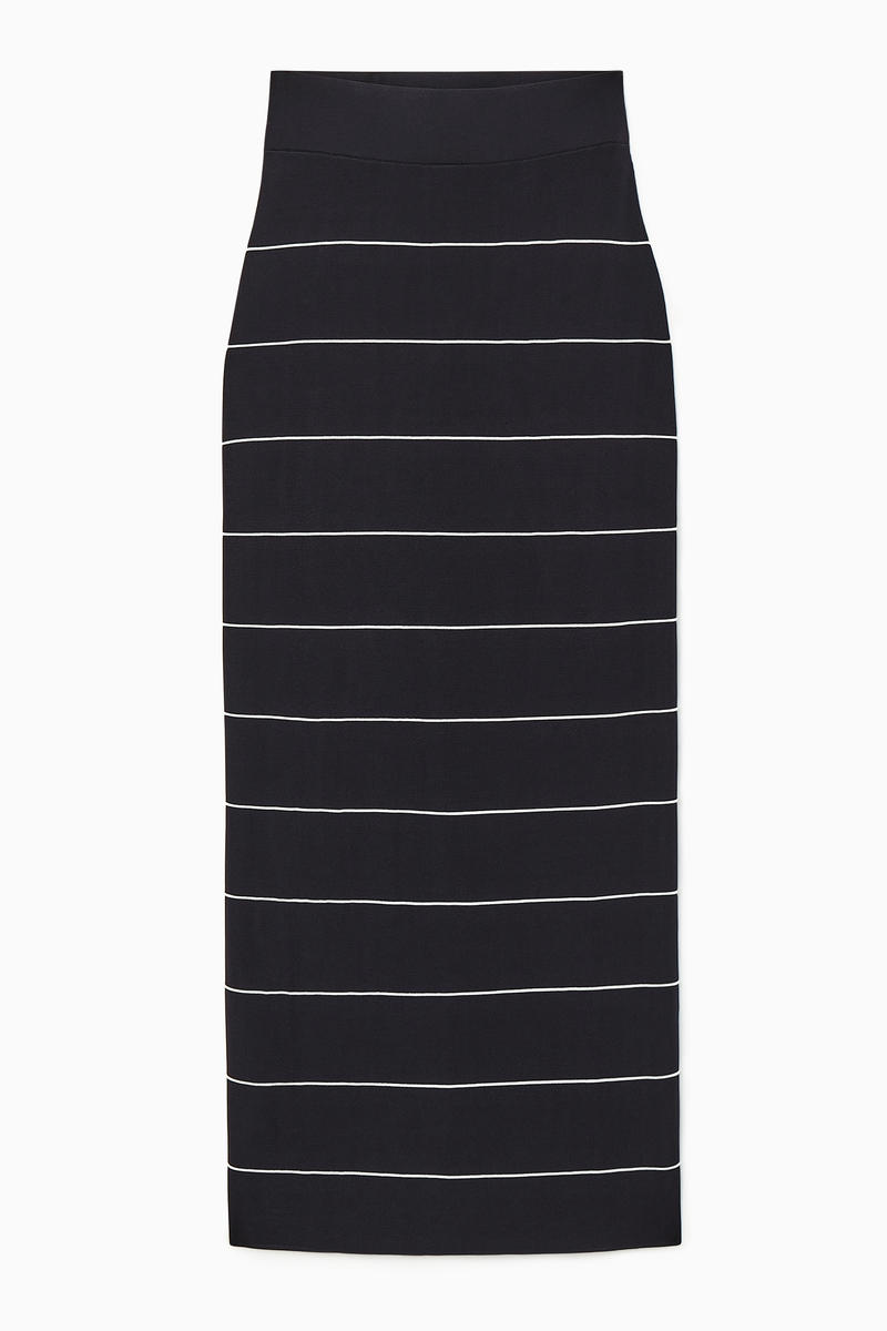 Striped Knitted Maxi Skirt