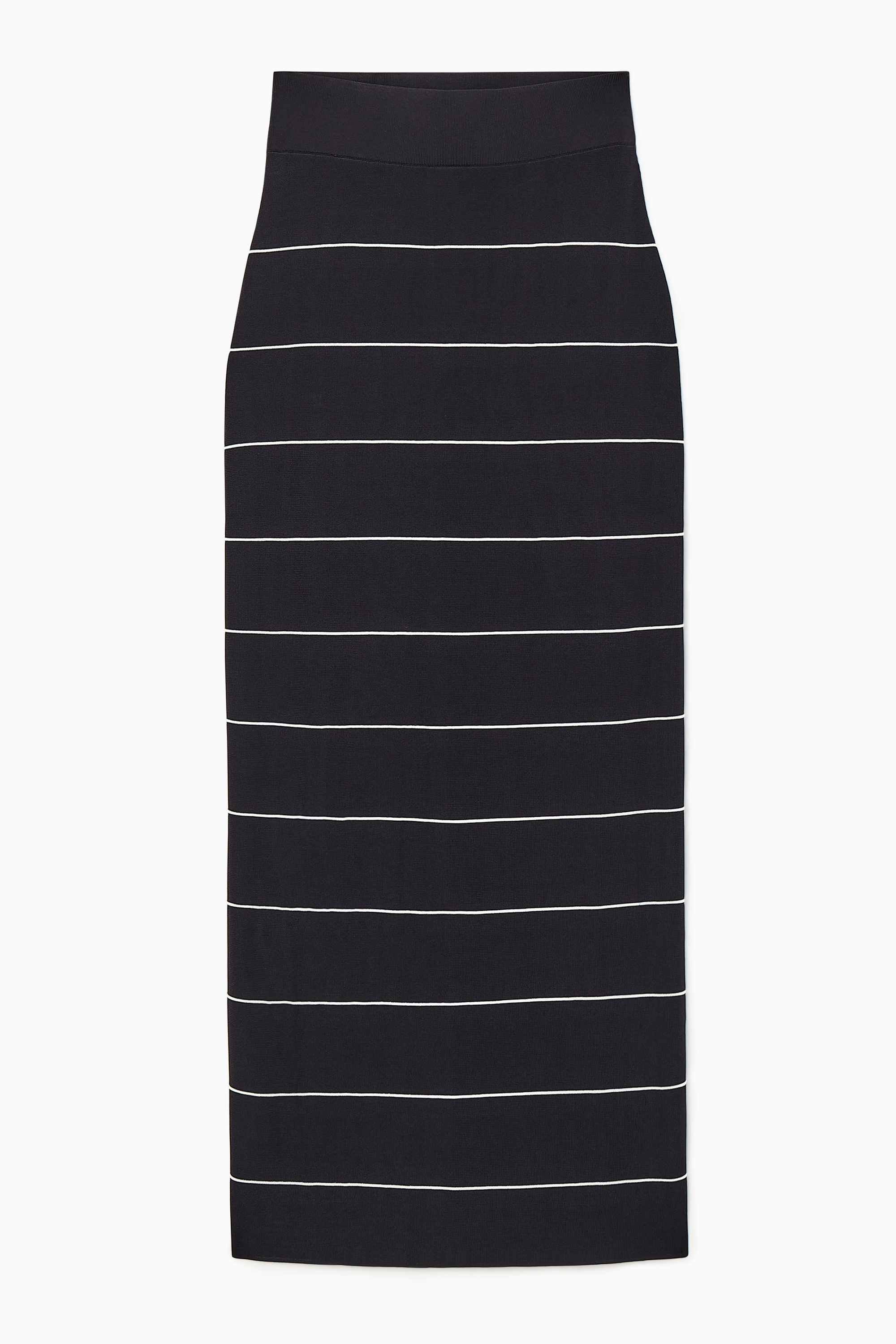スカート Mardi Mercredi Striped pleated knit skirt navy S40125 1W_PLEATEDKNITSKIRT_864-