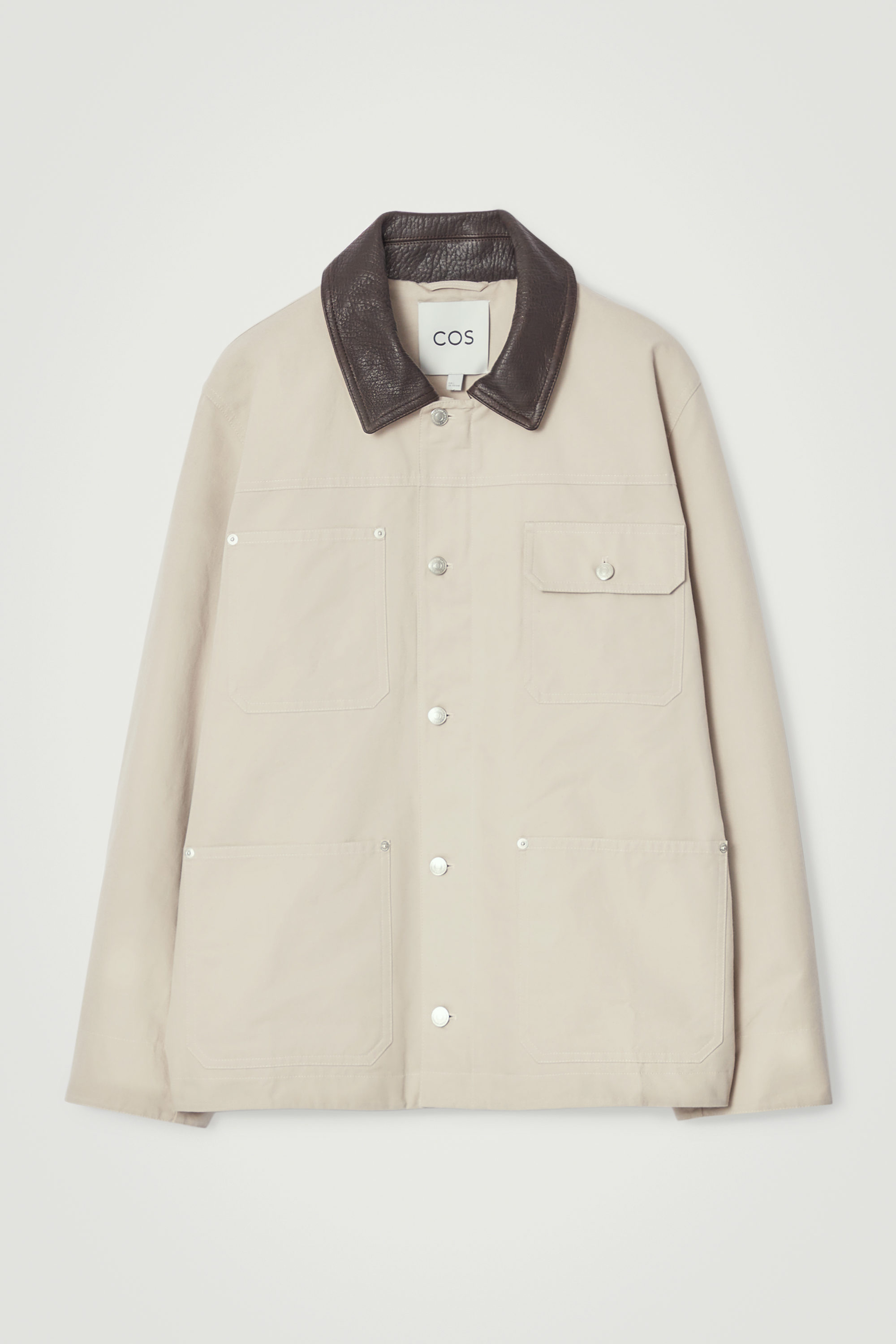 LEATHER-COLLAR FIELD JACKET - MOLE LEATHER-COLLAR FIELD JACKET - MOLE
