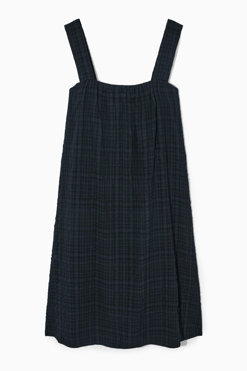 Checked Seersucker Mini Dress