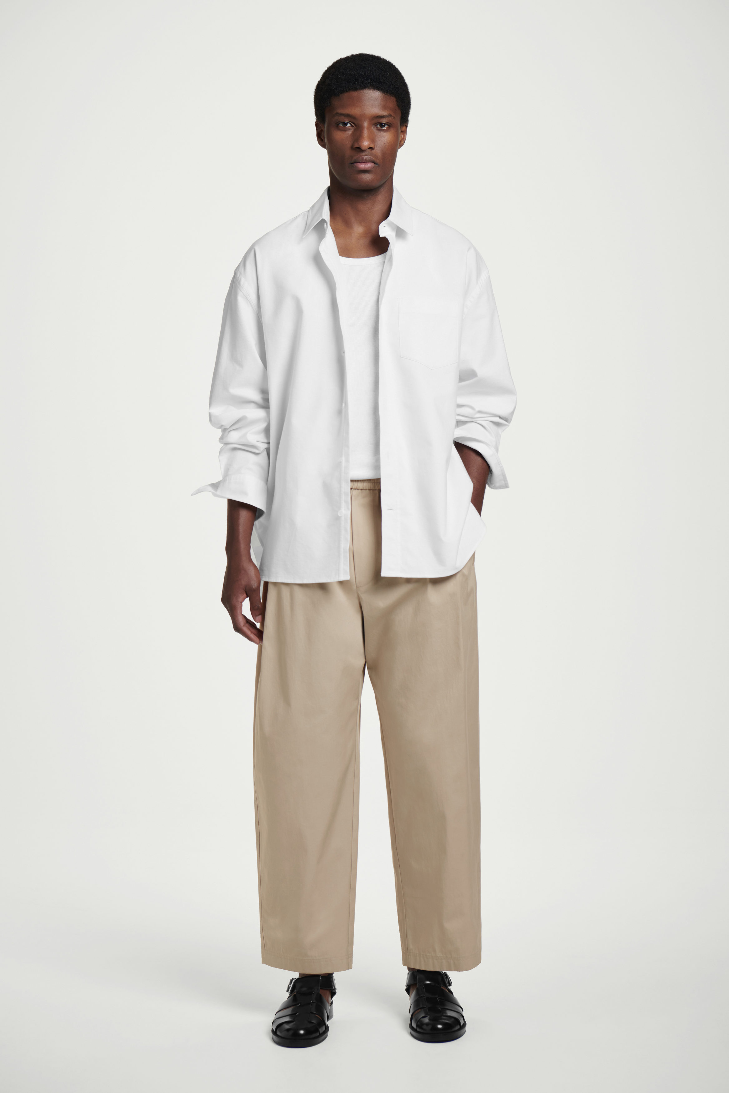 【YOURNUS】Master Crop Wide Slacks Textured Volume Sleeve Bardot Crop & Wide Leg Trousers | boohoo