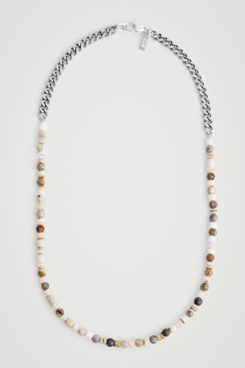 Semi-Precious Stone Chain Necklace