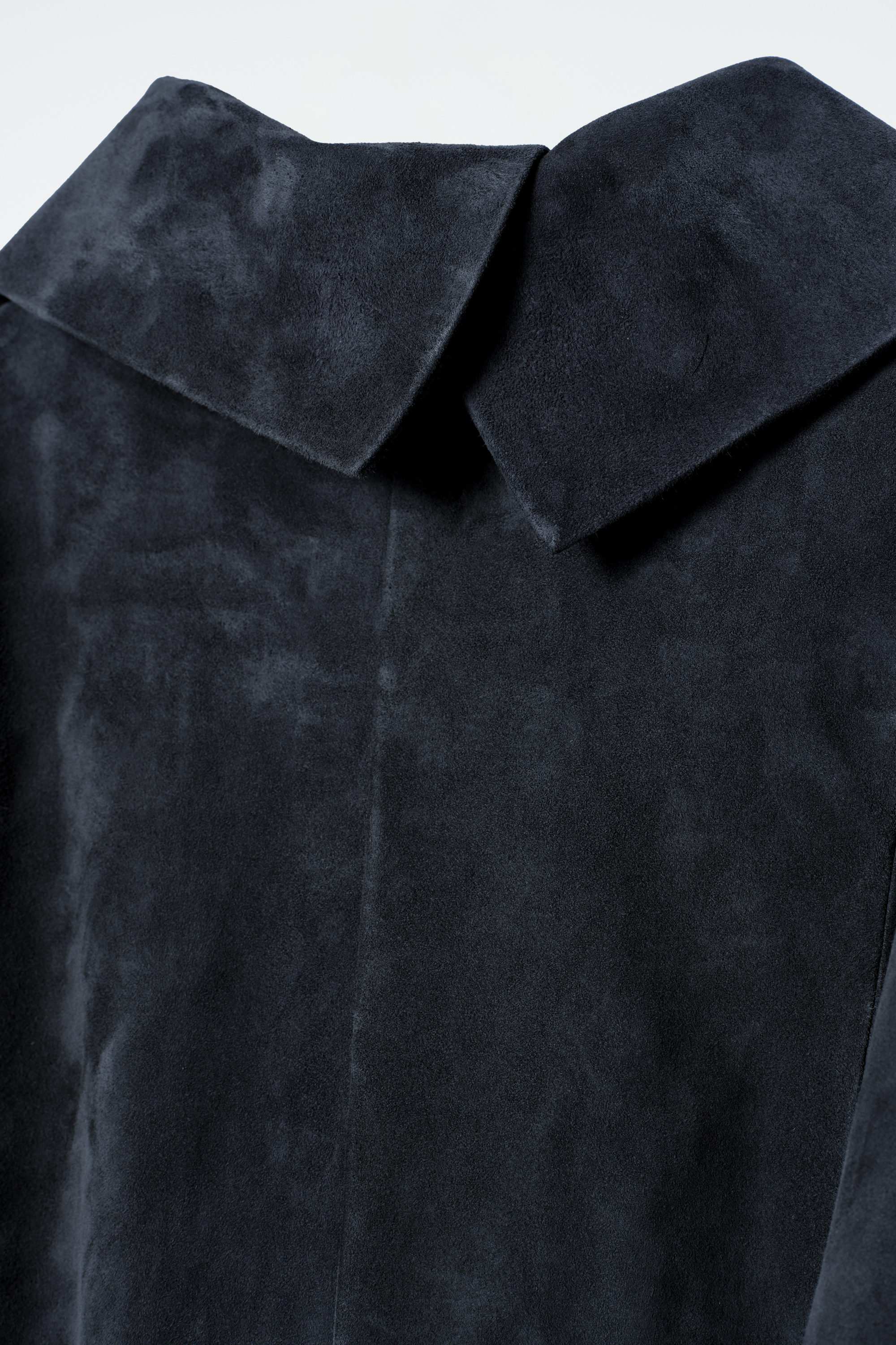 SUEDE HALF-ZIP BLOUSON JACKET​ - ANTHRACITE | COS