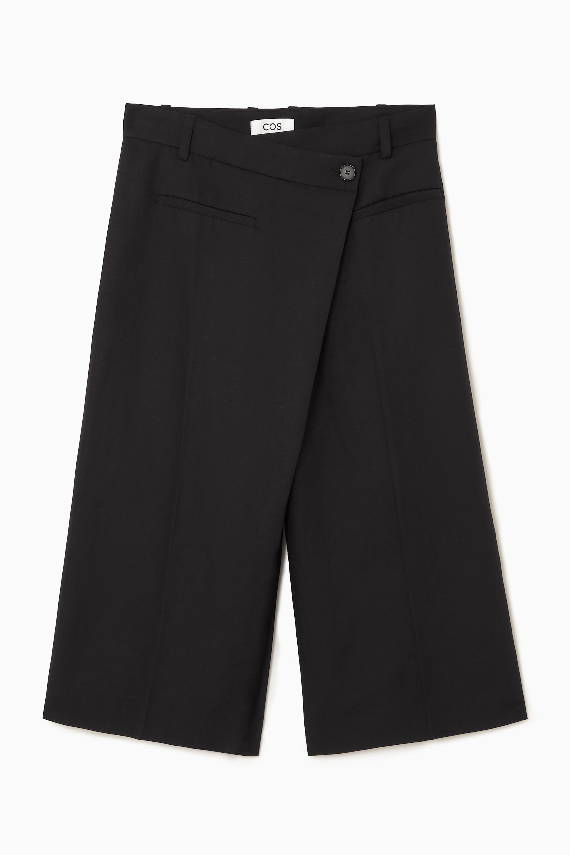 WRAP-FRONT CULOTTES - BLACK WRAP-FRONT CULOTTES - BLACK