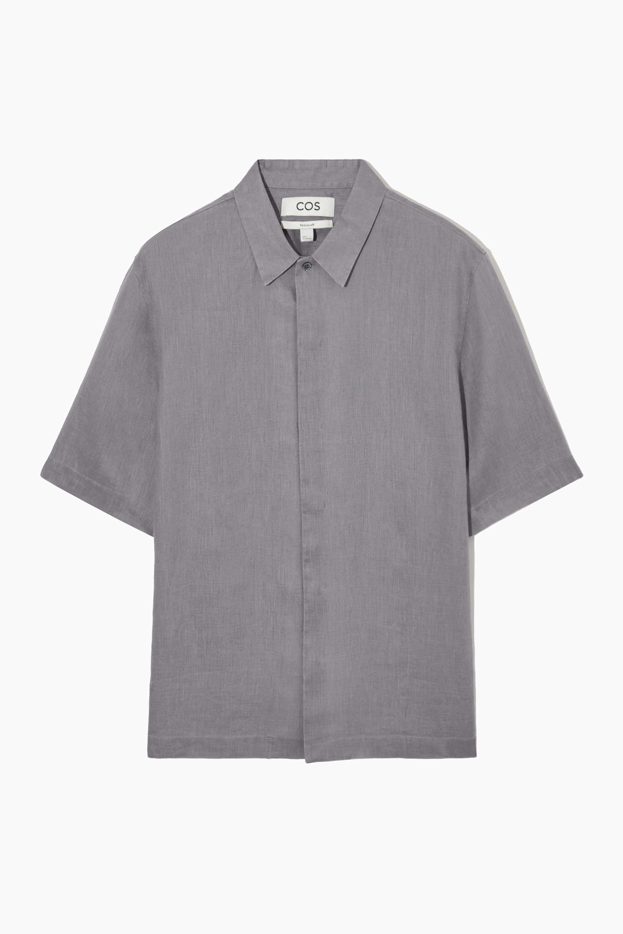 [COSYHARU公式] Linen Short Sleeve Shirt 関税・送料込み LINEN SHORT-SLEEVED SHIRT - BLUE | COS