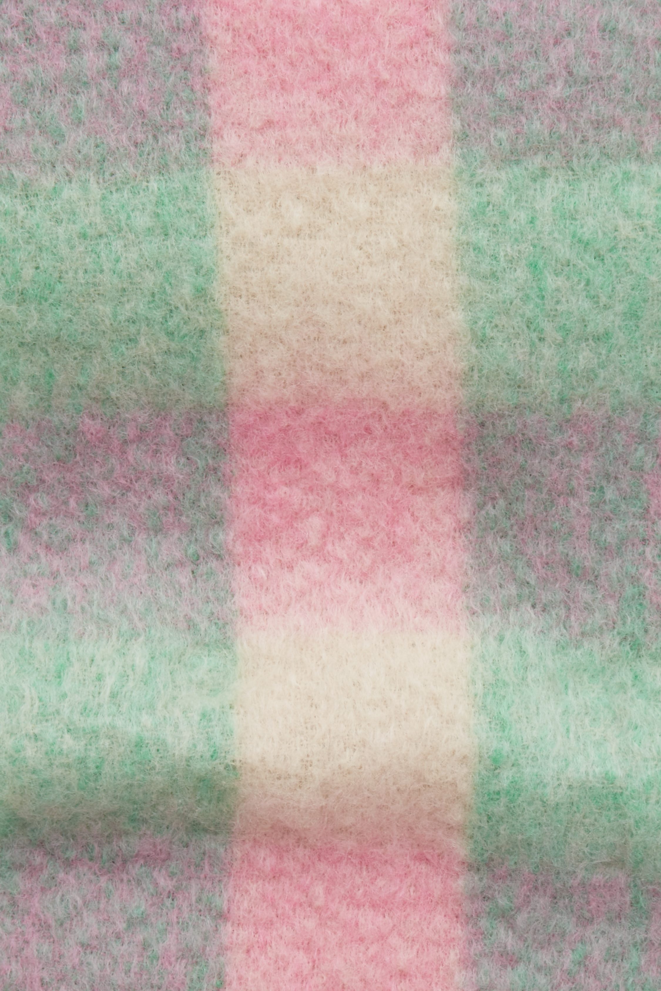 Oversized mohair-blend scarf - GREEN / PINK / CHECK - women | COS AU