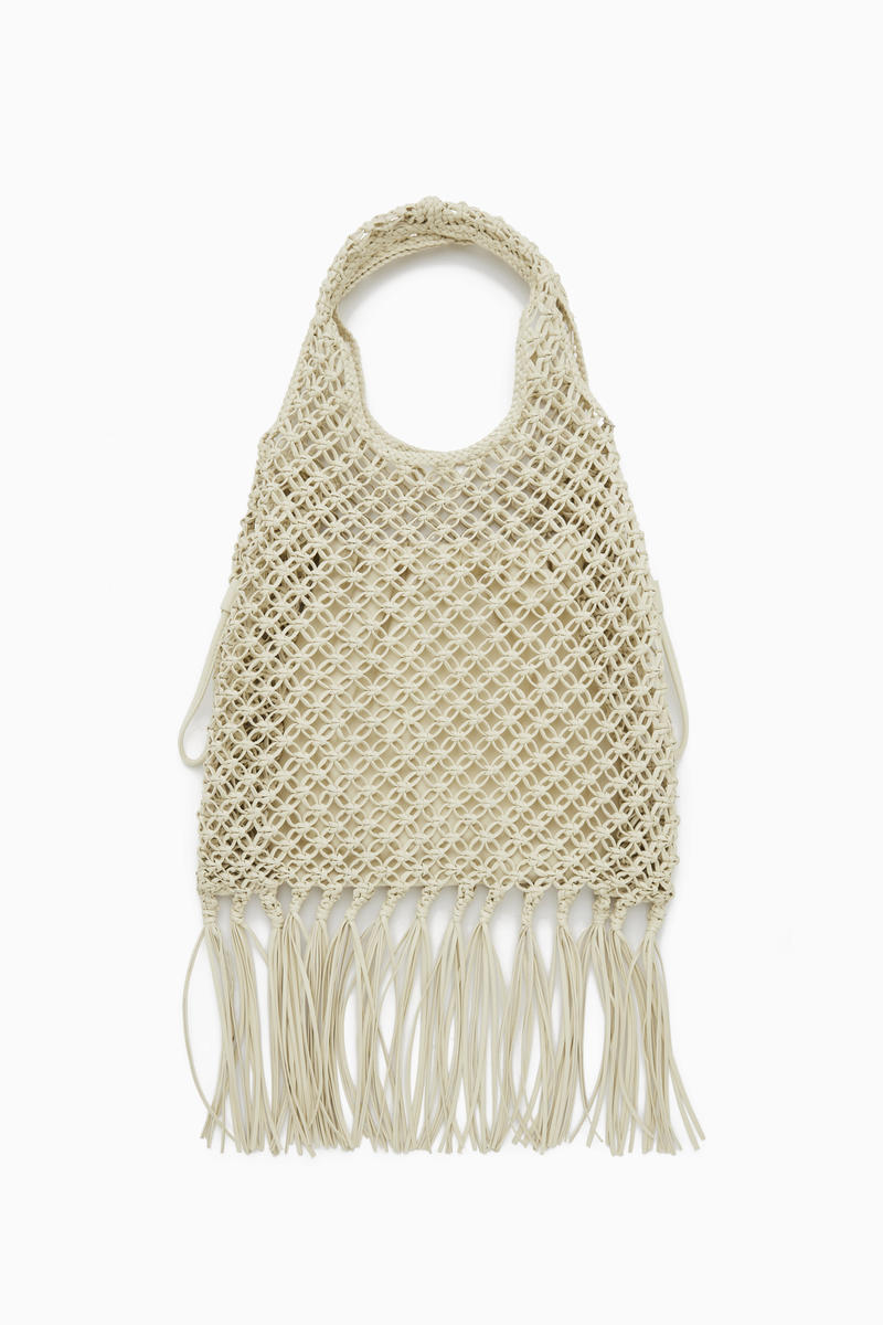 Mini Macramé Shopper - Leather