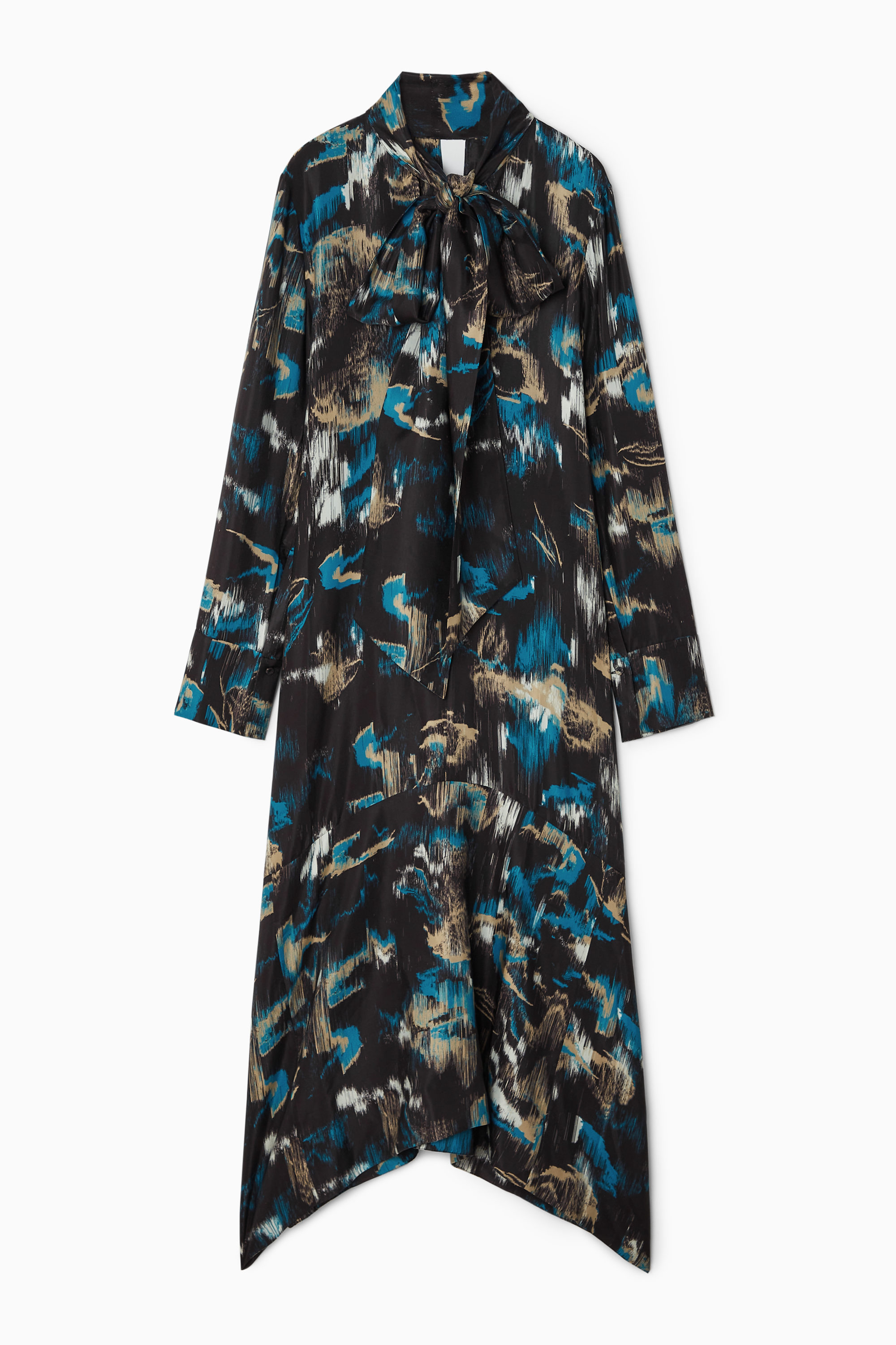 ★韓国人気★I AM MARI★DOT SCARF DRESS SCARF-DETAIL MAXI DRESS - BLACK | COS