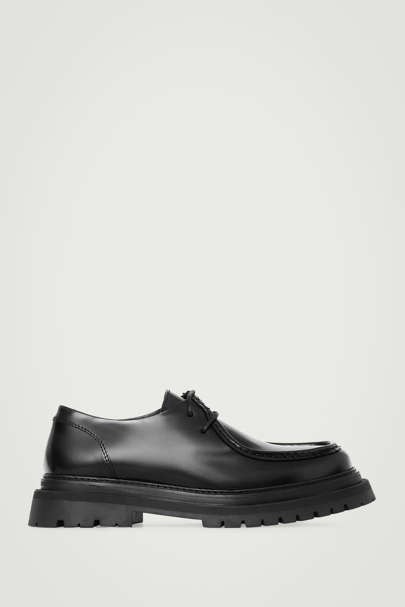 Chunky Leather Derby Shoes