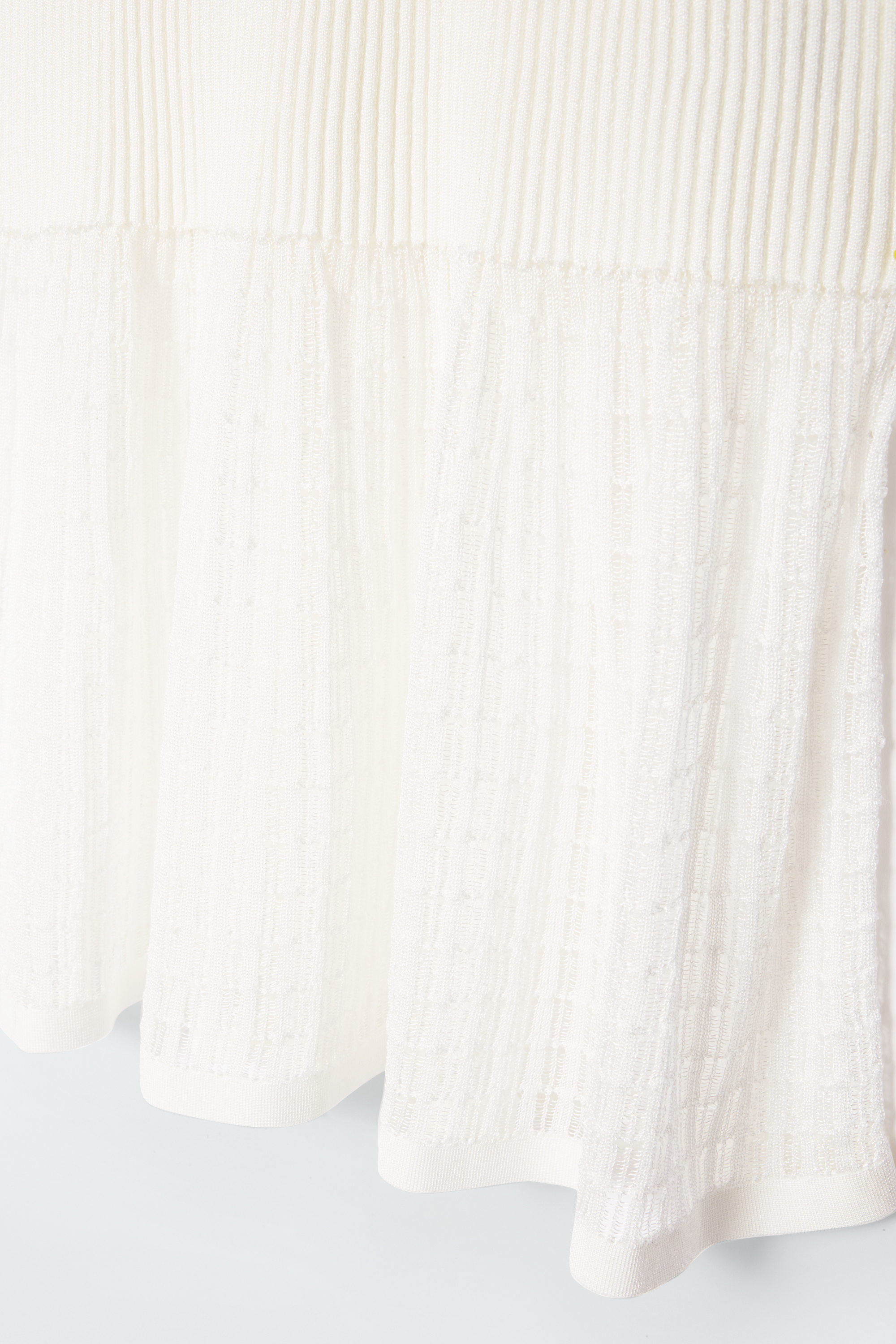 LACE-STITCH RIBBED-KNIT MIDI SKIRT - IVORY | COS