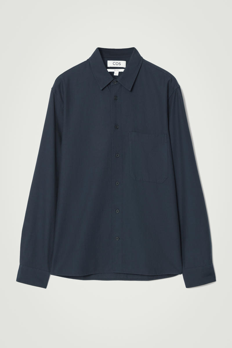 Relaxed Twill Shirt in Blue