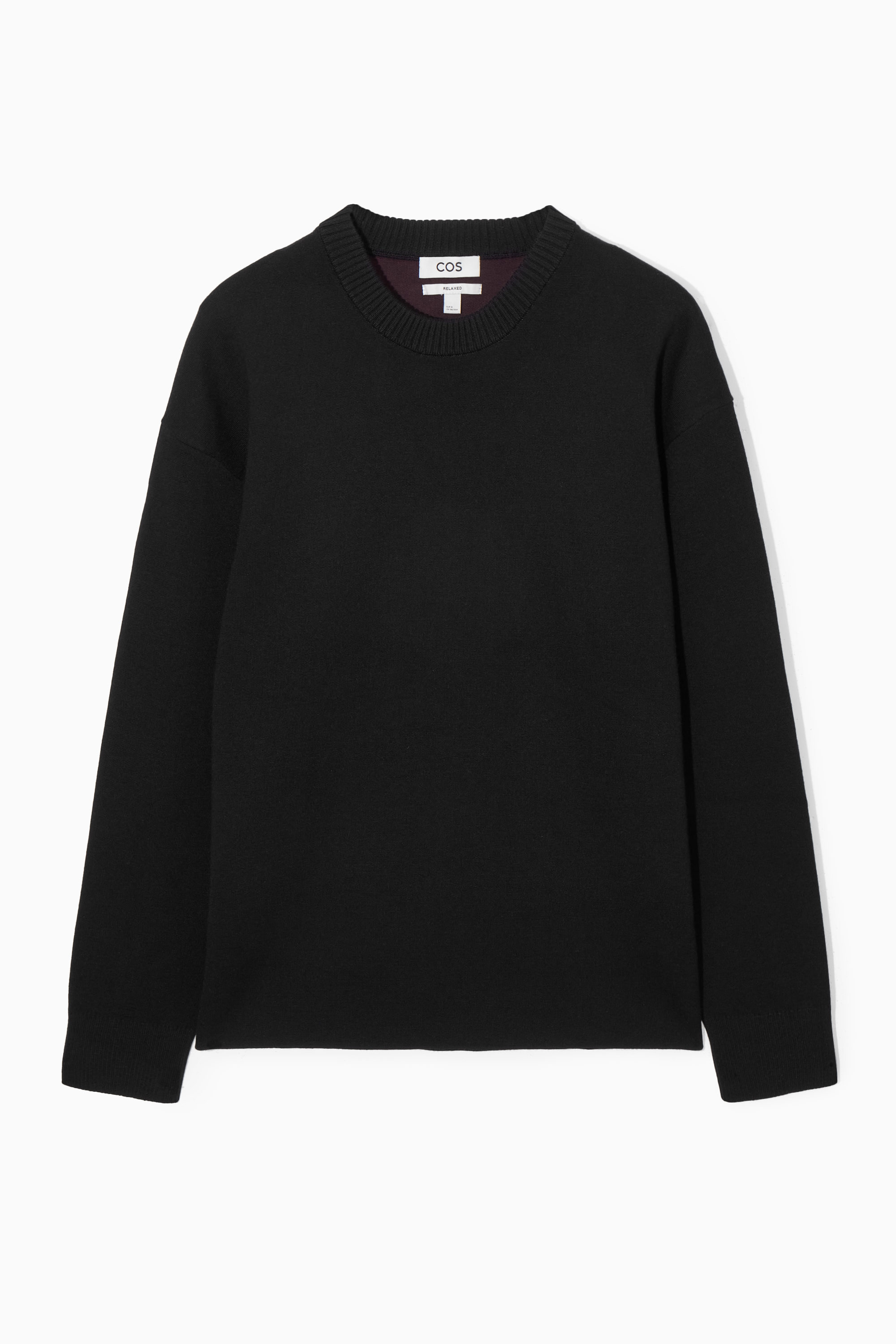 DOUBLE-FACED MERINO WOOL SWEATER - BLACK | COS US