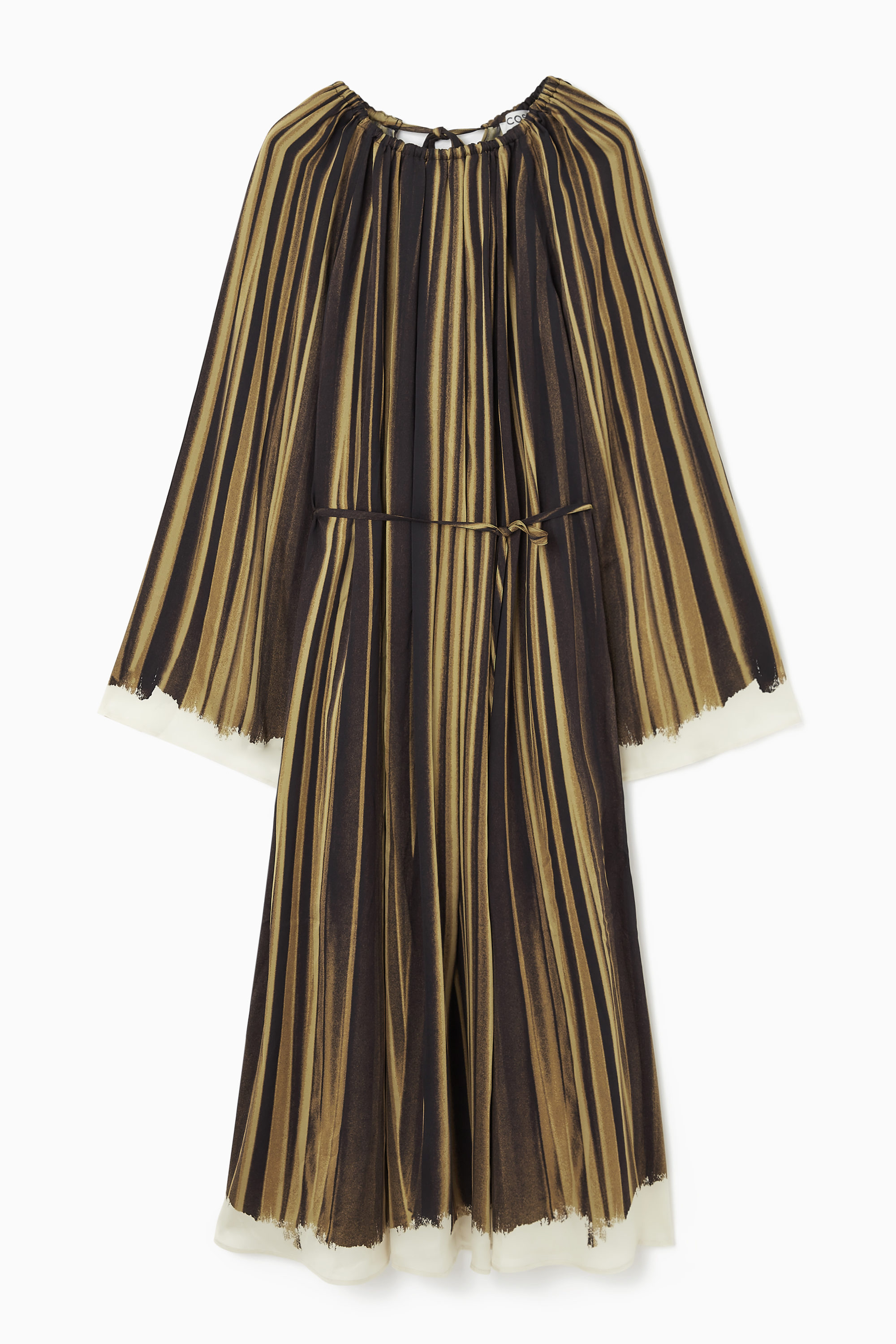 TROMPE-L'IL BELTED SHIRT DRESS - BROWN / CREAM | COS TROMPE-L'IL BELTED SHIRT DRESS - BROWN / CREAM | COS