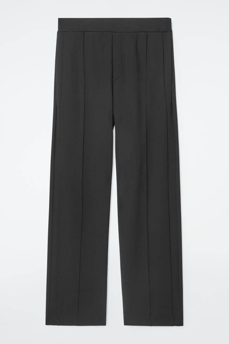 Pintucked Straight-Leg Trousers