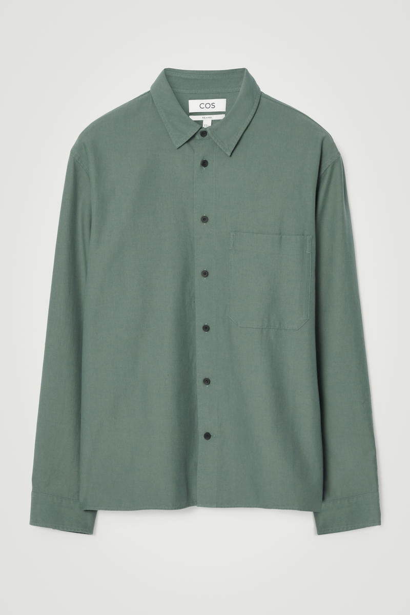 Relaxed Twill Shirt in Green