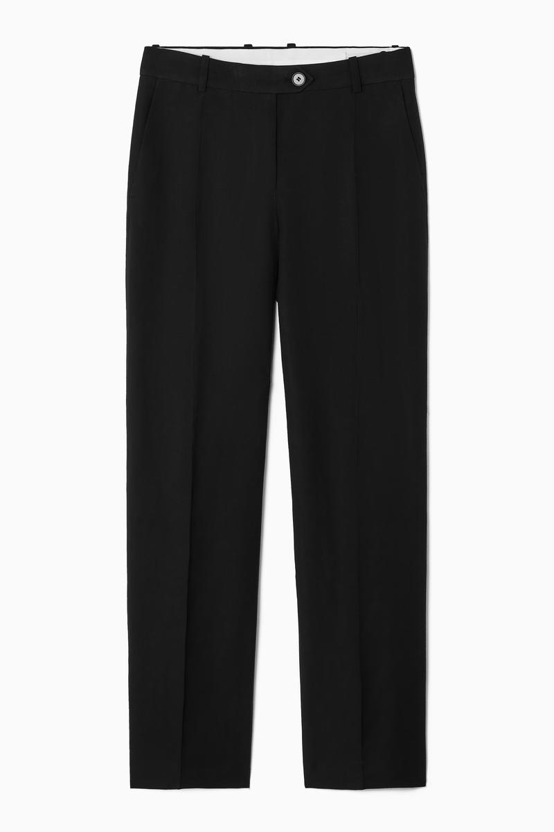 Tailored Linen-Blend Trousers