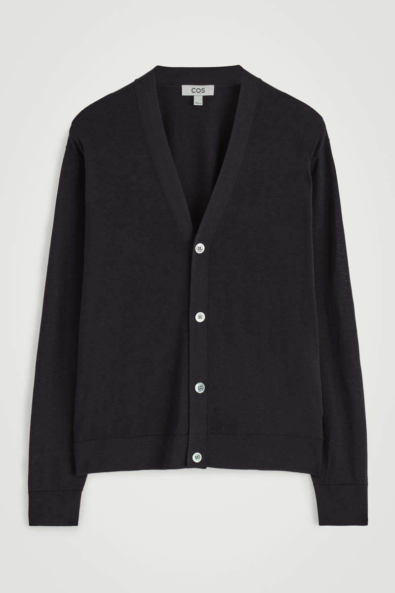 Knitted Silk V-Neck Cardigan