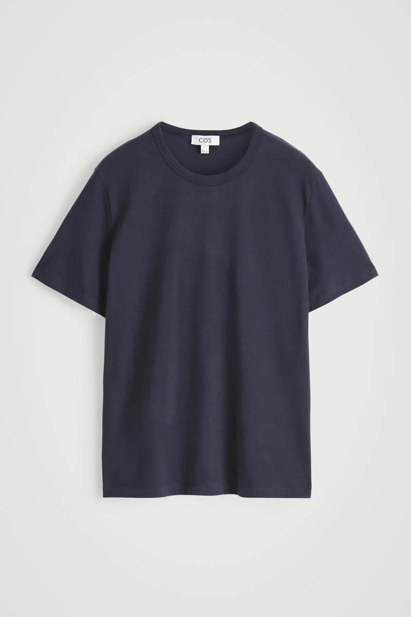 Brushed-Cotton T-Shirt in Navy