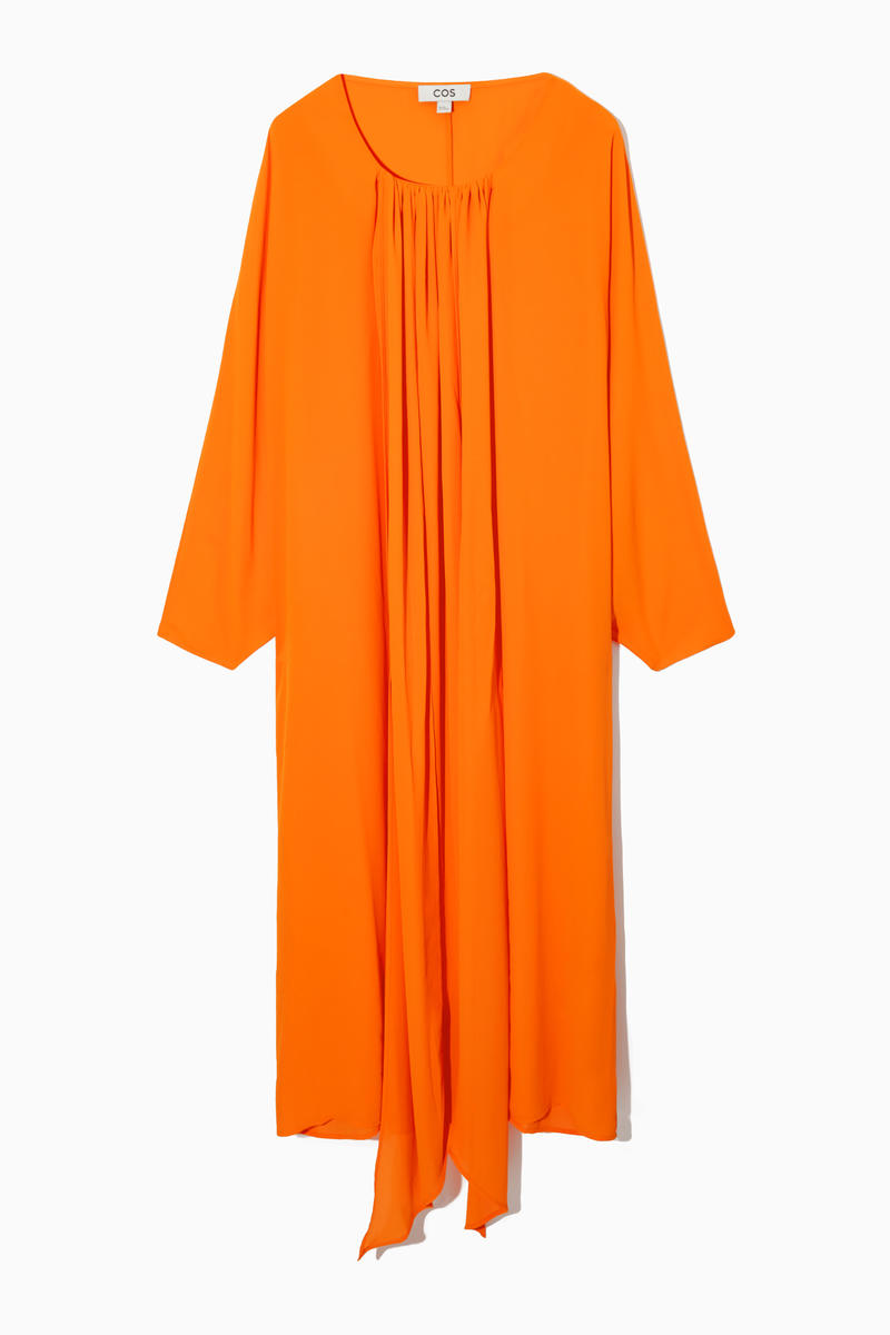 Dolman-Sleeve Maxi Scarf Dress