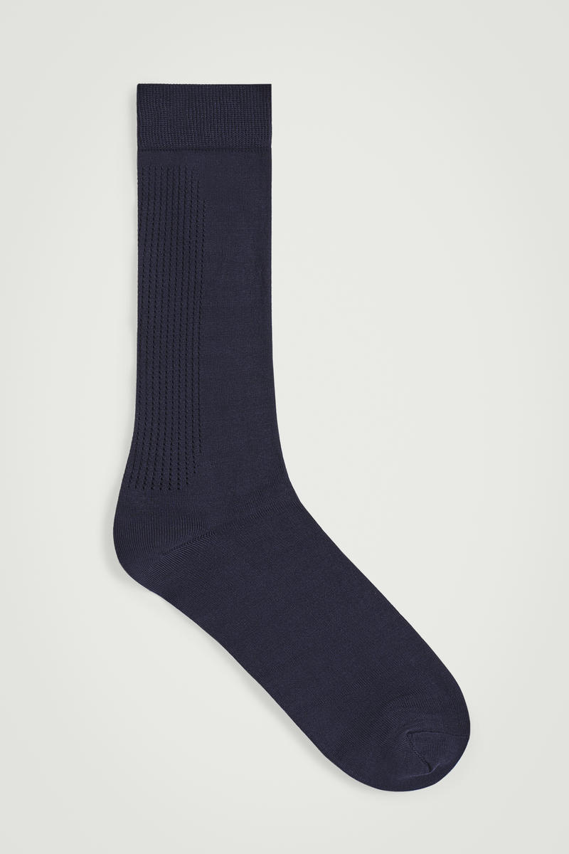 Pointelle-Knit Cotton Socks