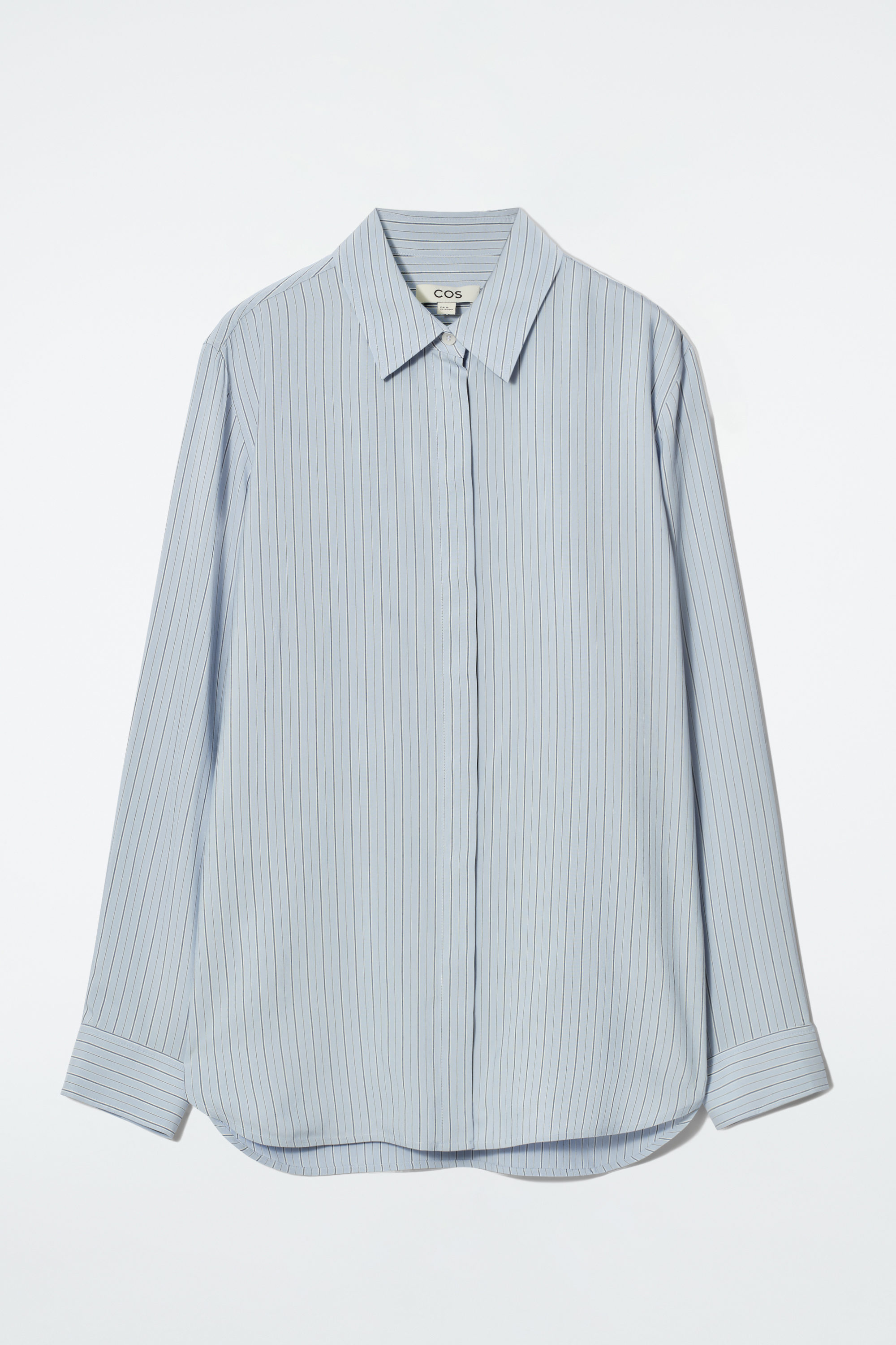RELAXED STRIPED SHIRT - PINK / PINSTRIPED