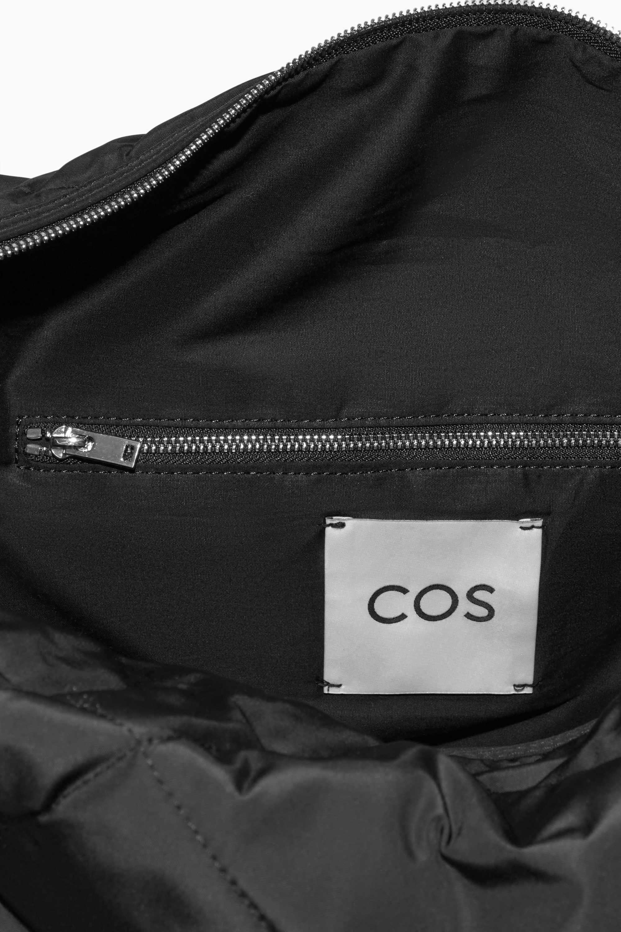 OVERSIZED DIAMOND-QUILTED BAG - BLACK | COS
