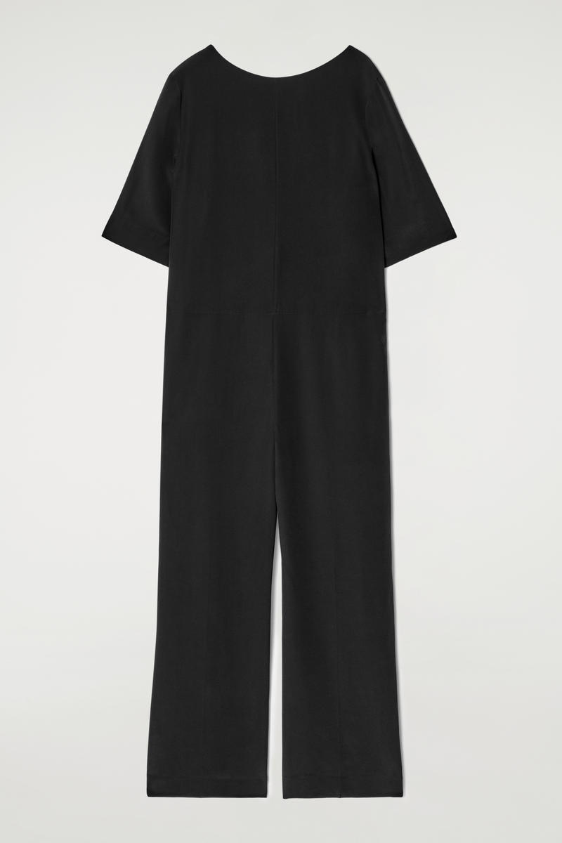 Silk-Crepe Jumpsuit