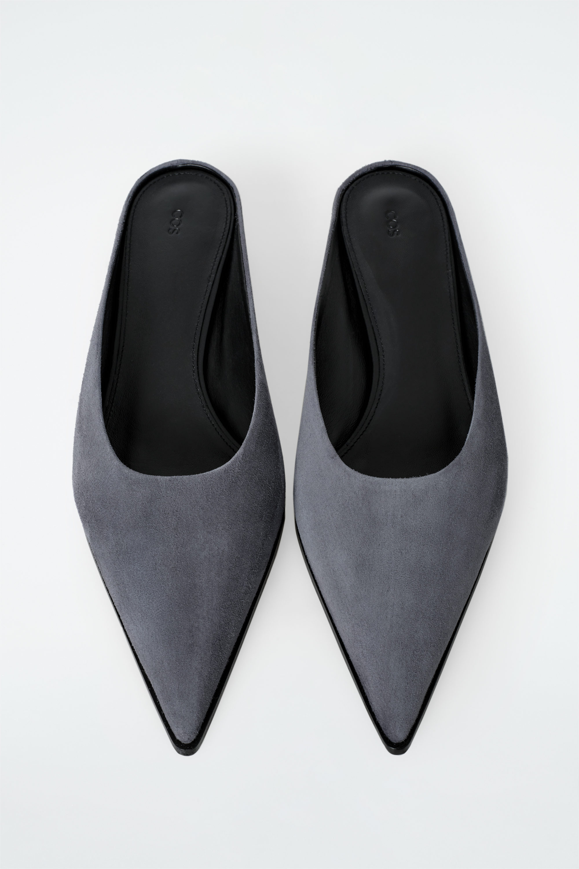 POINTED SUEDE MULES - ANTHRACITE | COS