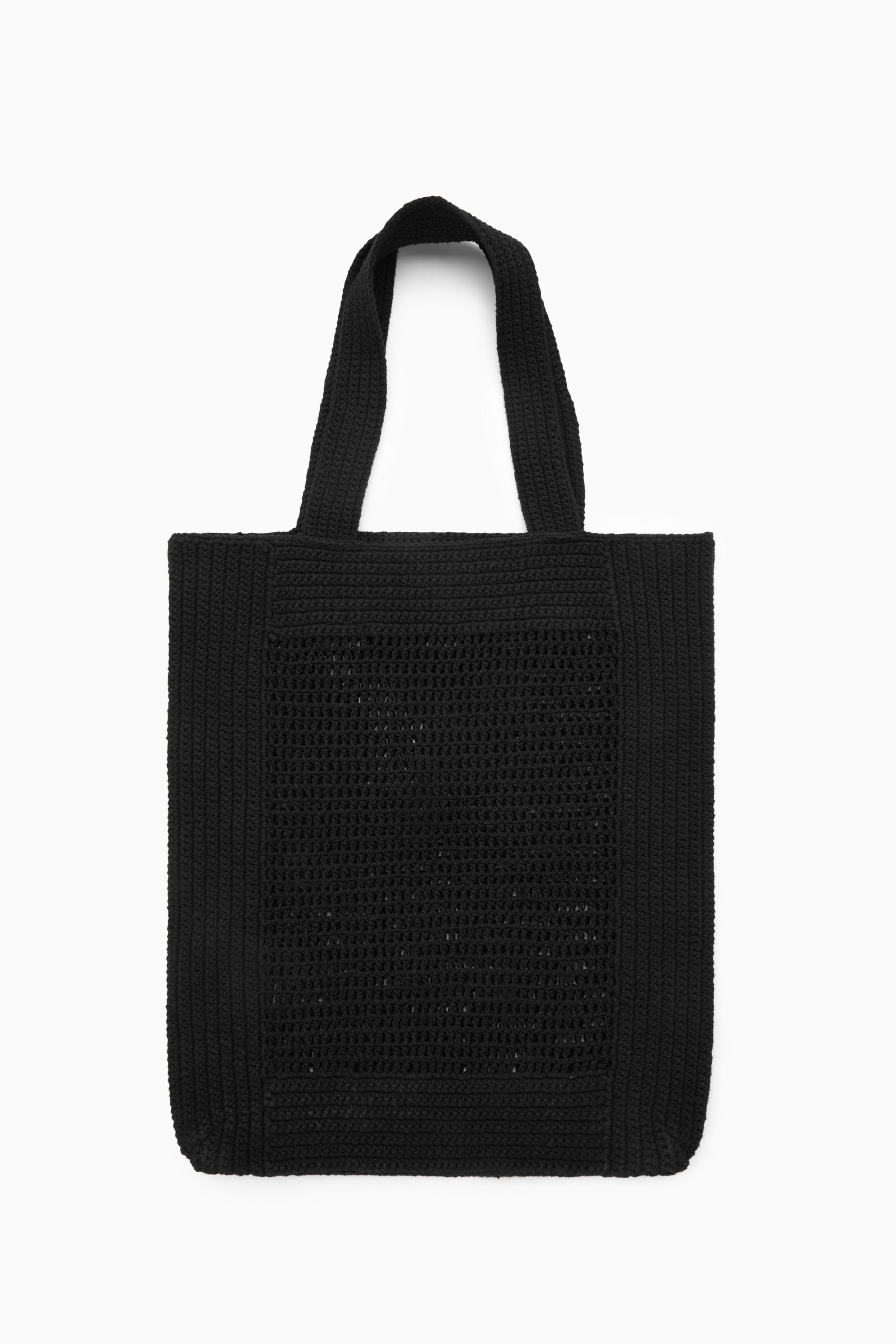 ◆KINDERSALMON◆ Handmade Knitted Tote Black KINDERSALMON