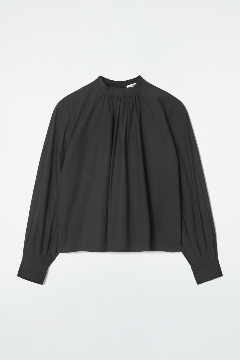Gathered Cotton Blouse