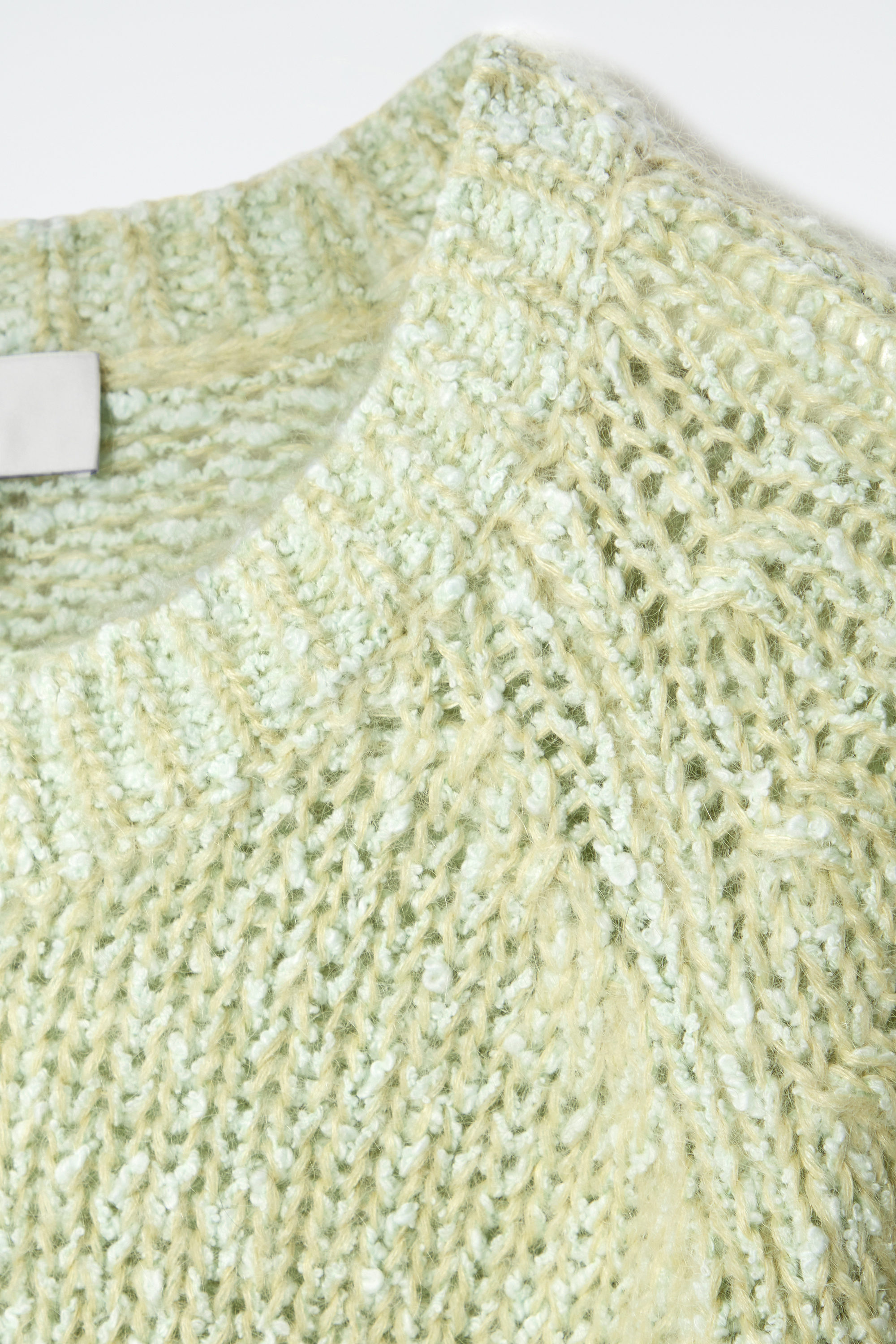 FLECKED MOHAIR-BLEND JUMPER - GREEN MÉLANGE FLECKED MOHAIR-BLEND JUMPER - GREEN MÉLANGE